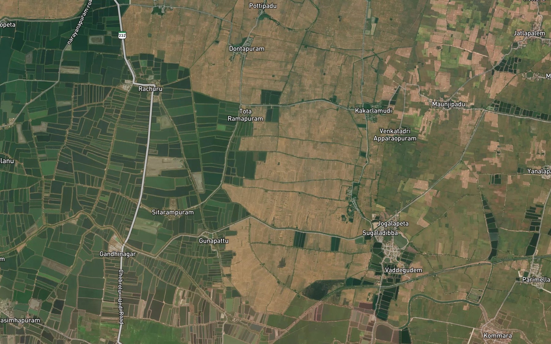 Satellite map of the Kakarlamudi New Branch Channel