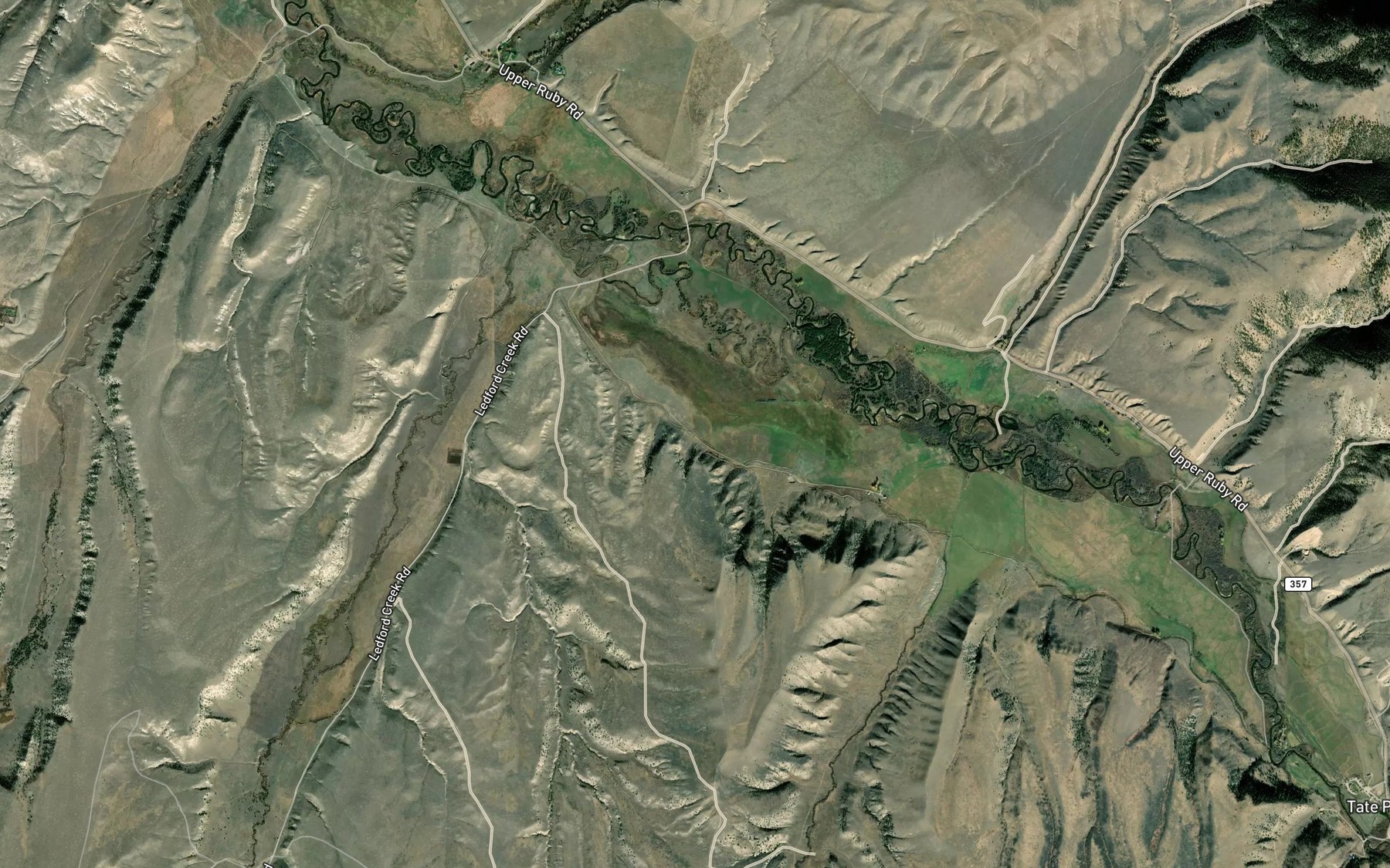 Satellite map of the Peterson Ditch