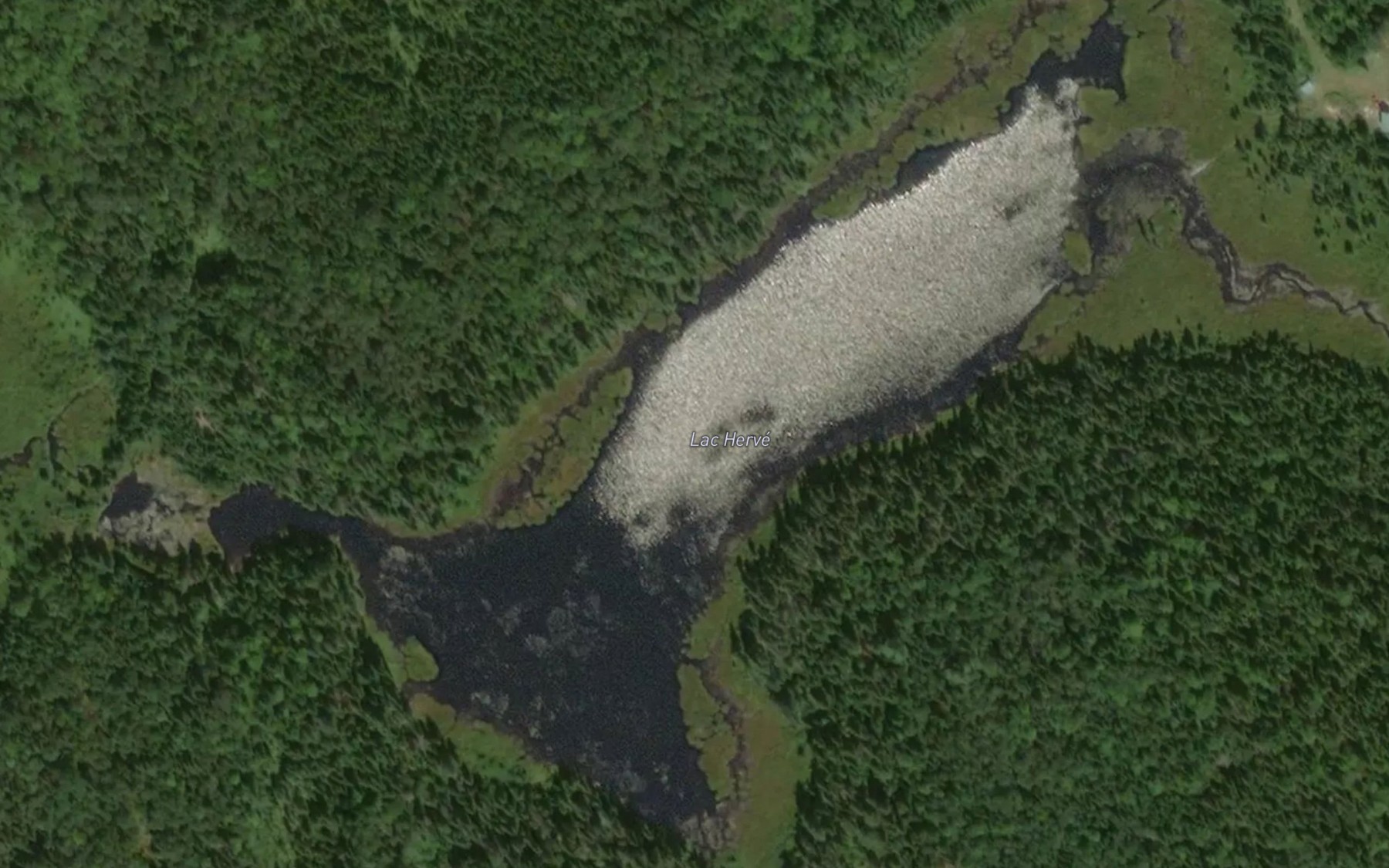 Satellite map of the Lac Herve
