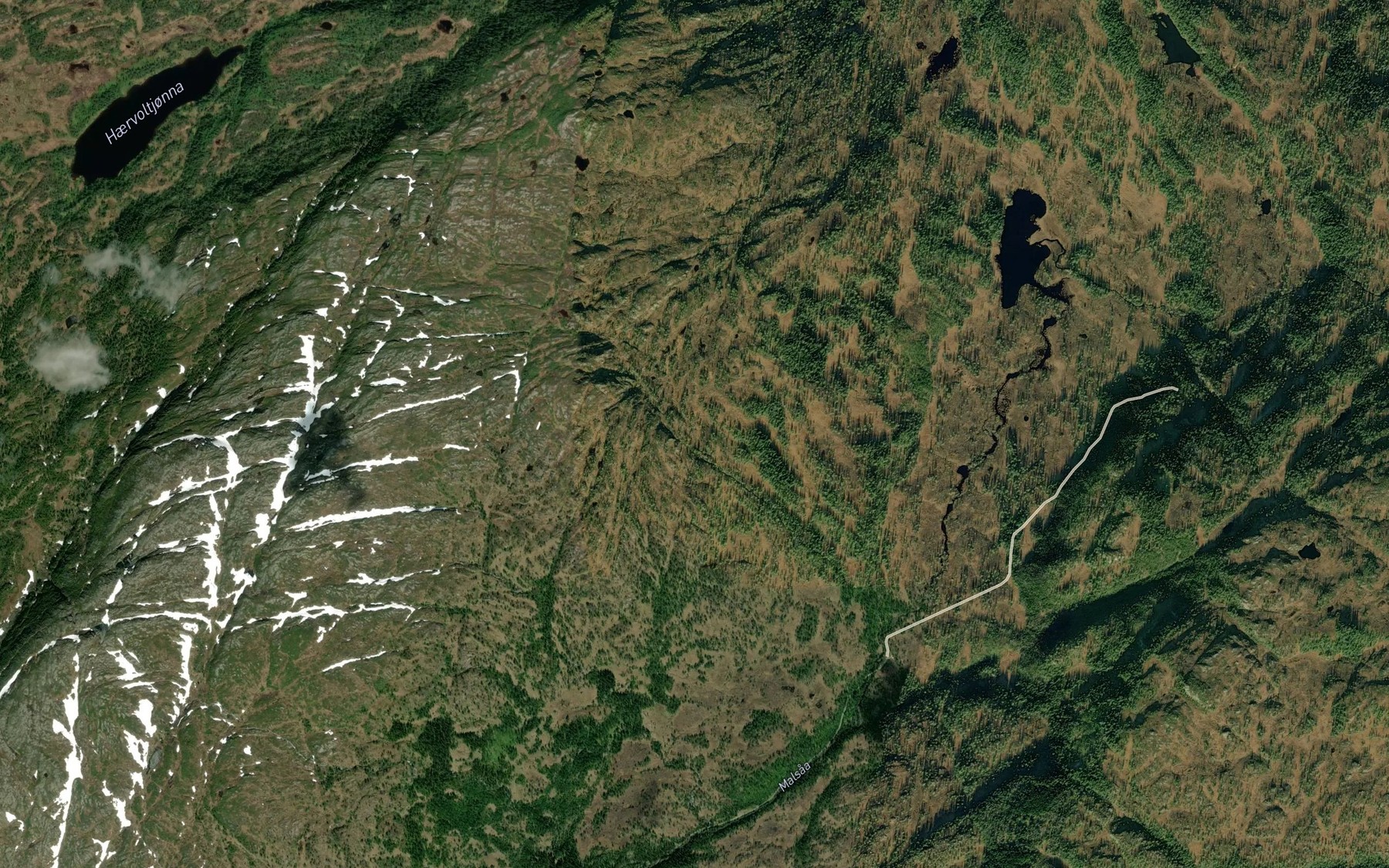 Satellite map of the Grunnbekken