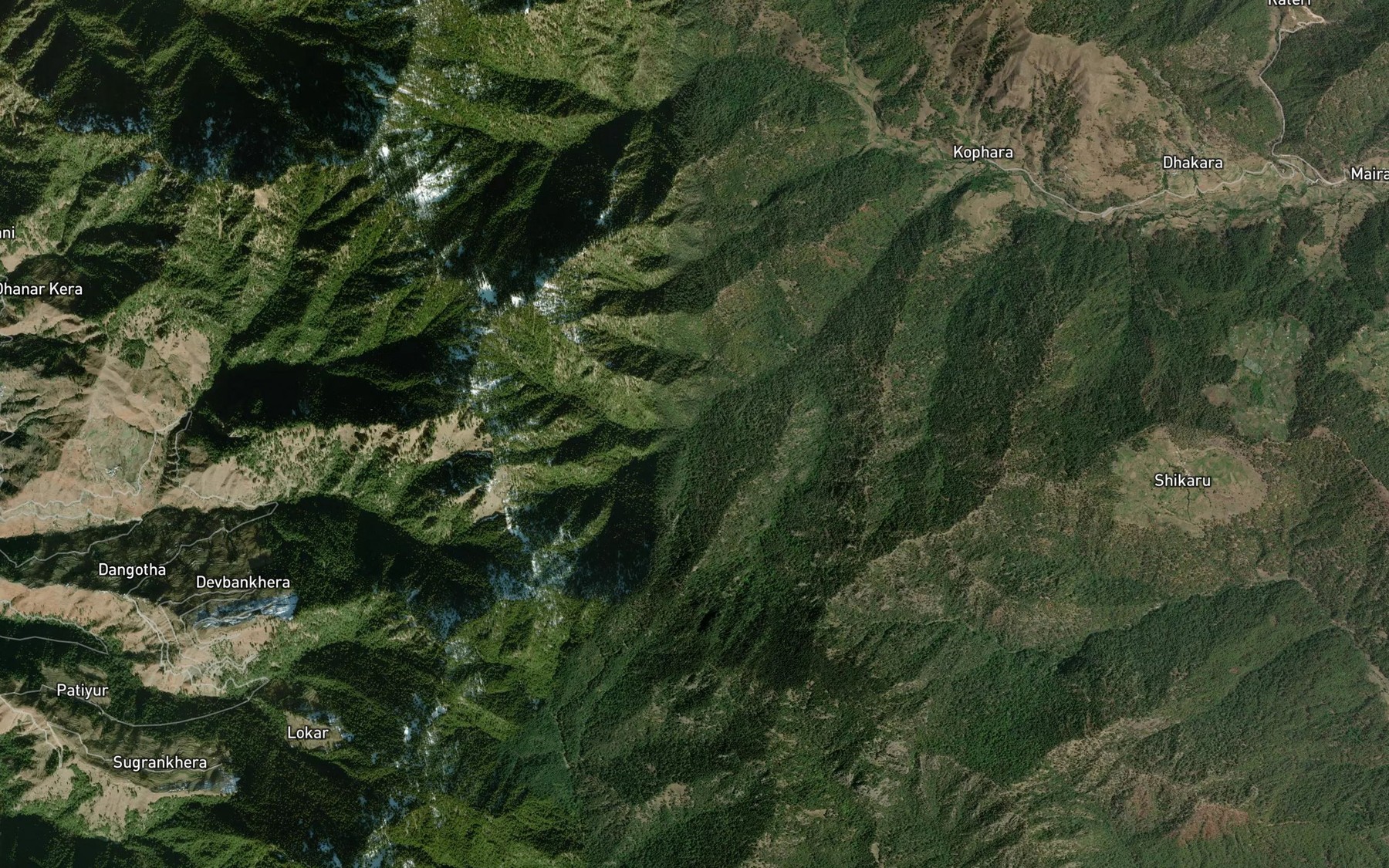 Satellite map of the Jakher Khad