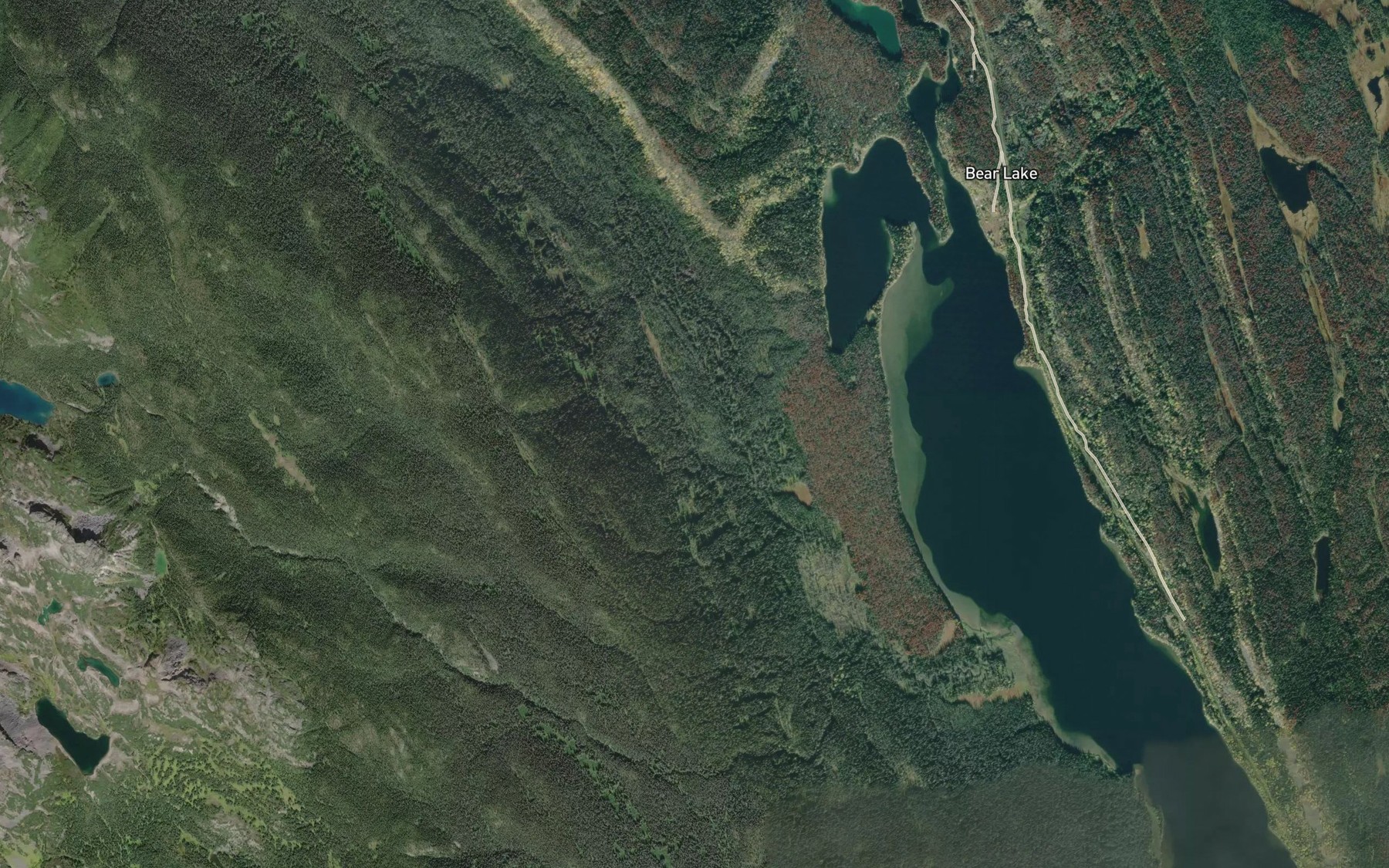 Satellite map of the Peteka Creek