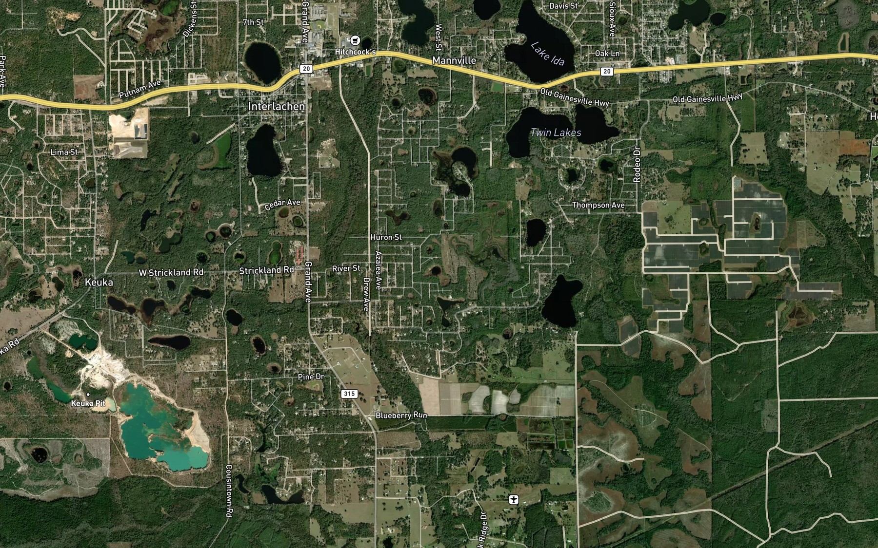 Satellite map of the Floral Lake