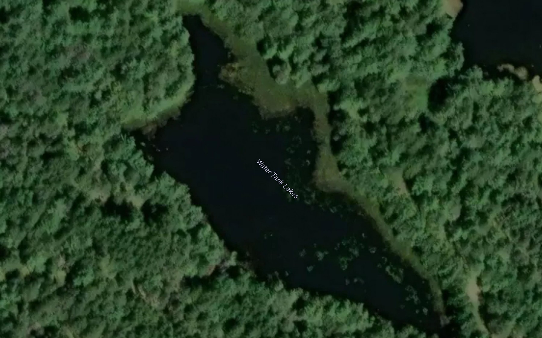 Satellite map of the Water Tank Lakes