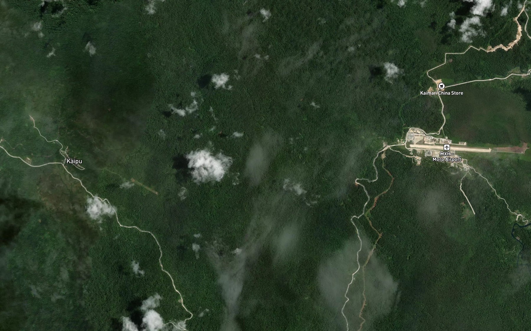 Satellite map of the Arakubi Creek