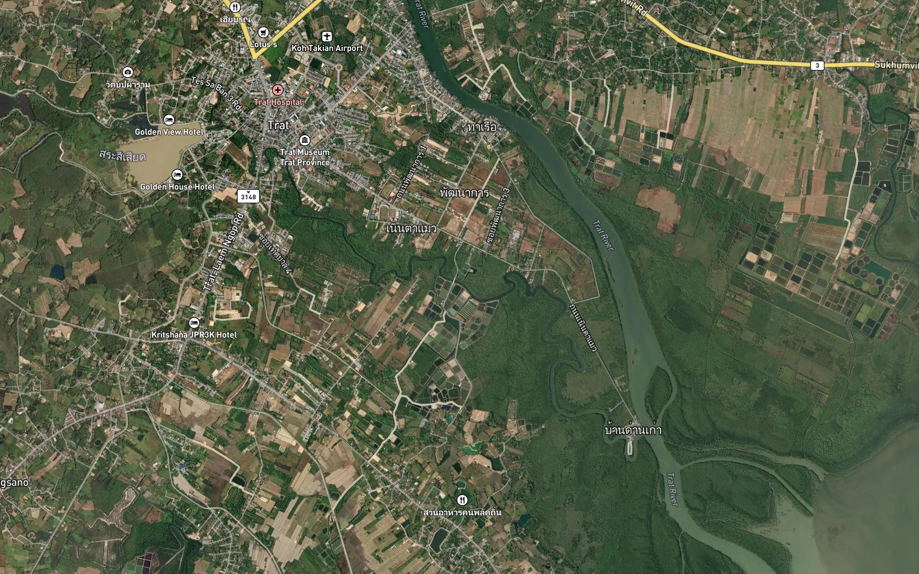 Satellite map of the Khlong Sing