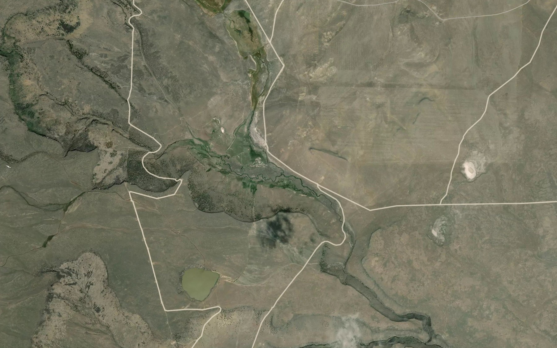 Satellite map of the Colvin Creek