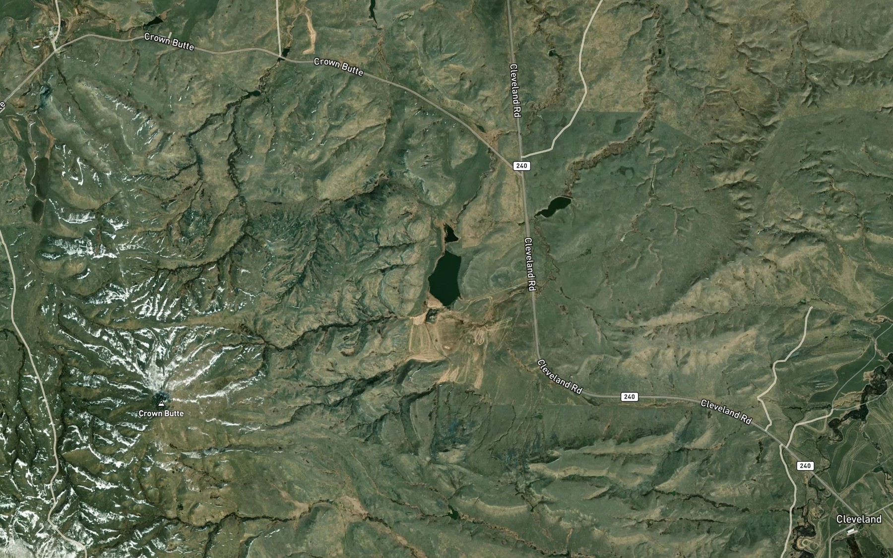 Satellite map of the Ross Lake