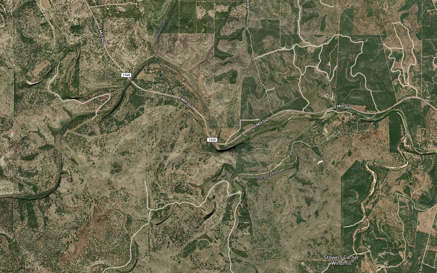 Satellite map of the Boneyard Waterhole