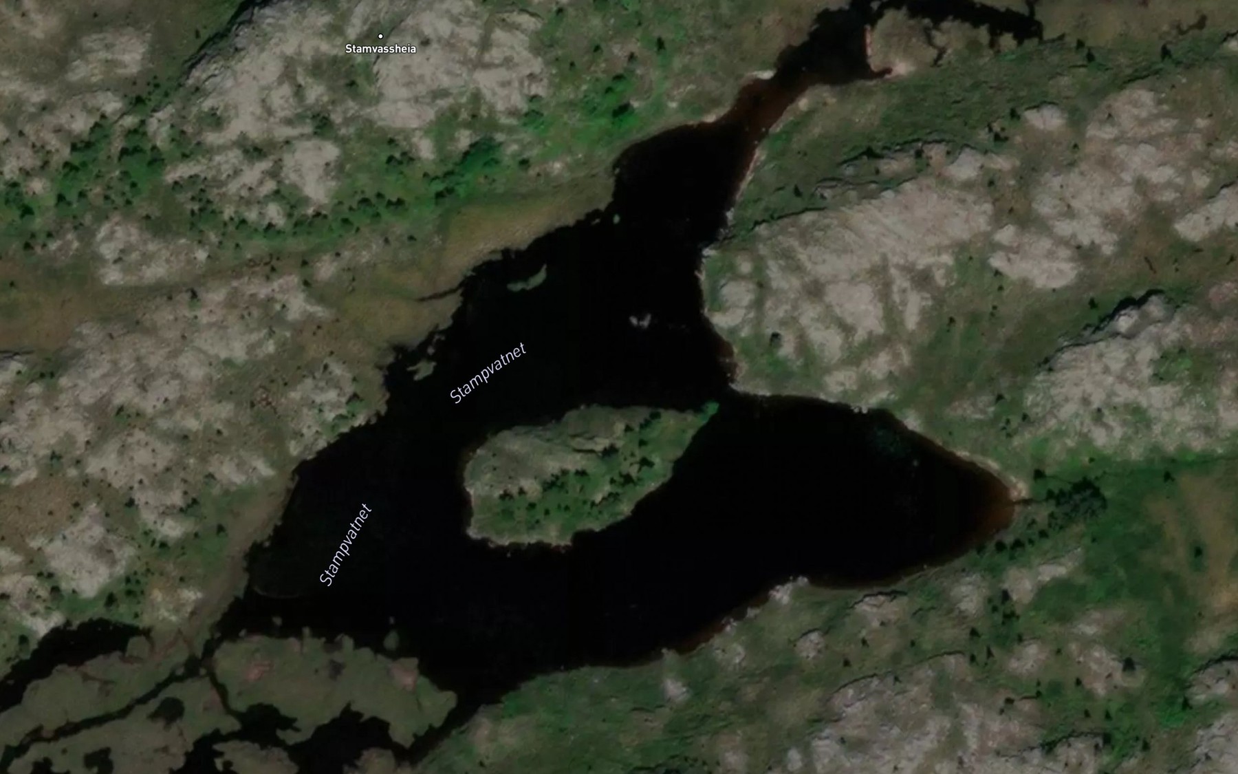 Satellite map of the Stampvatnet