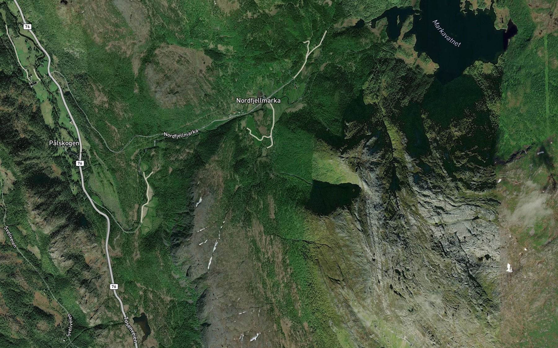 Satellite map of the Storbekken