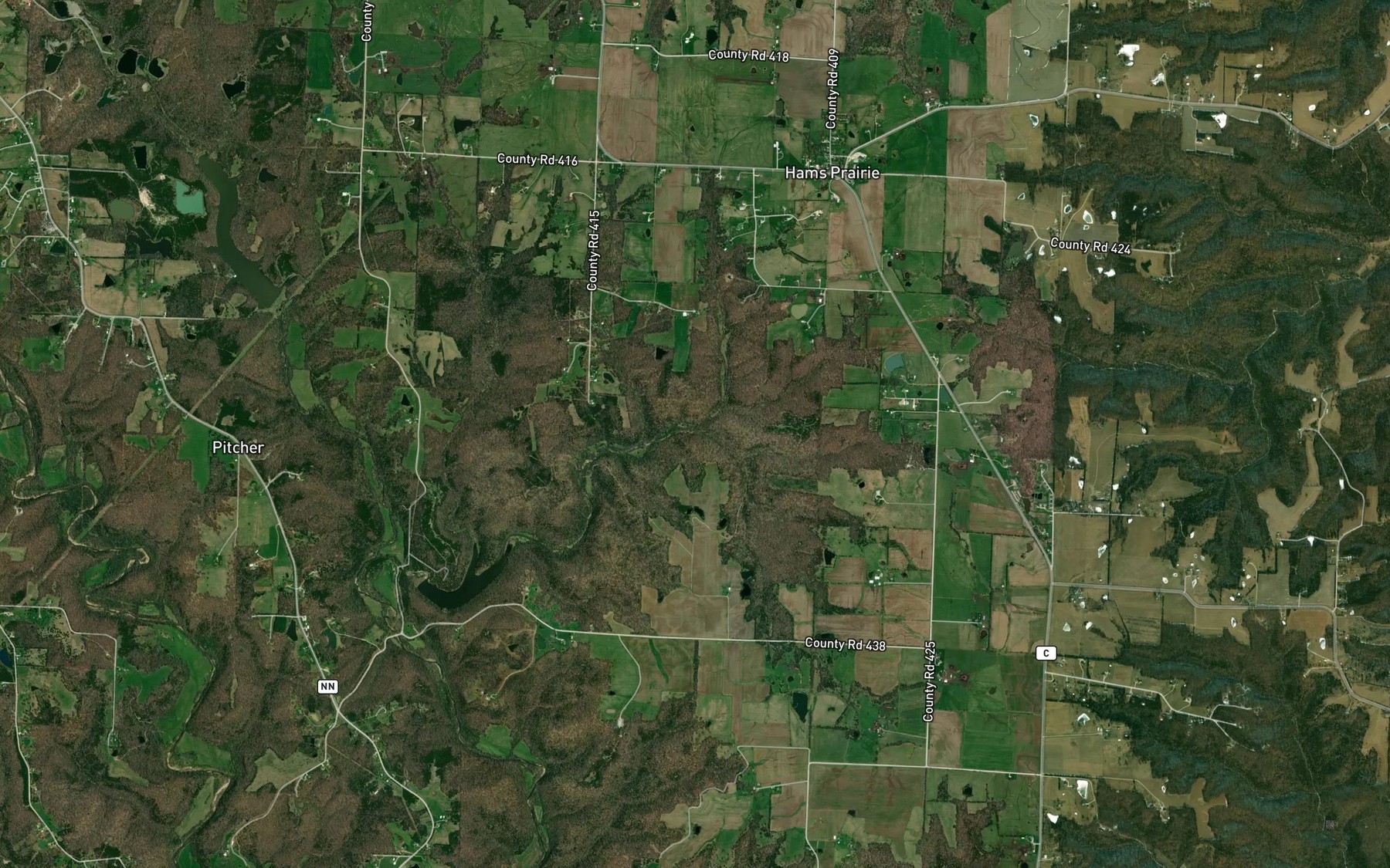 Satellite map of the Lake Branch