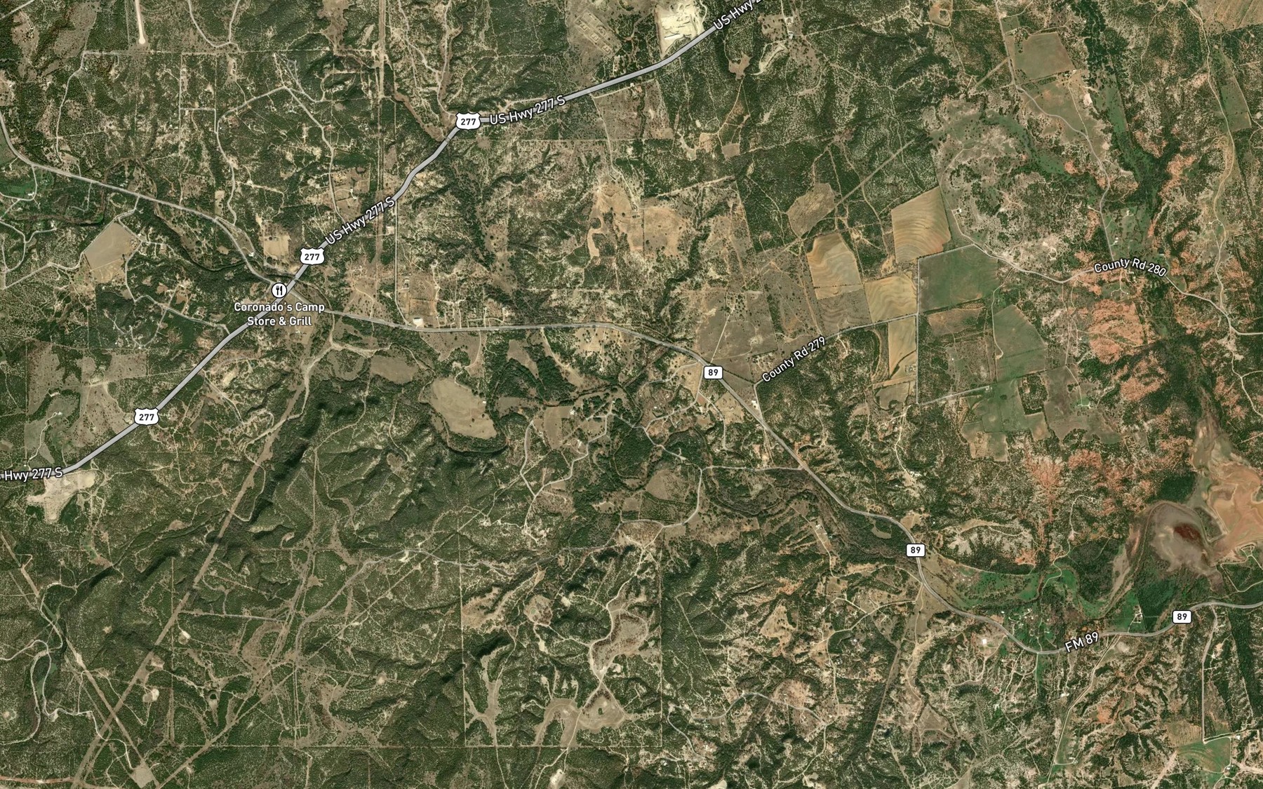 Satellite map of the Horse Fall Creek