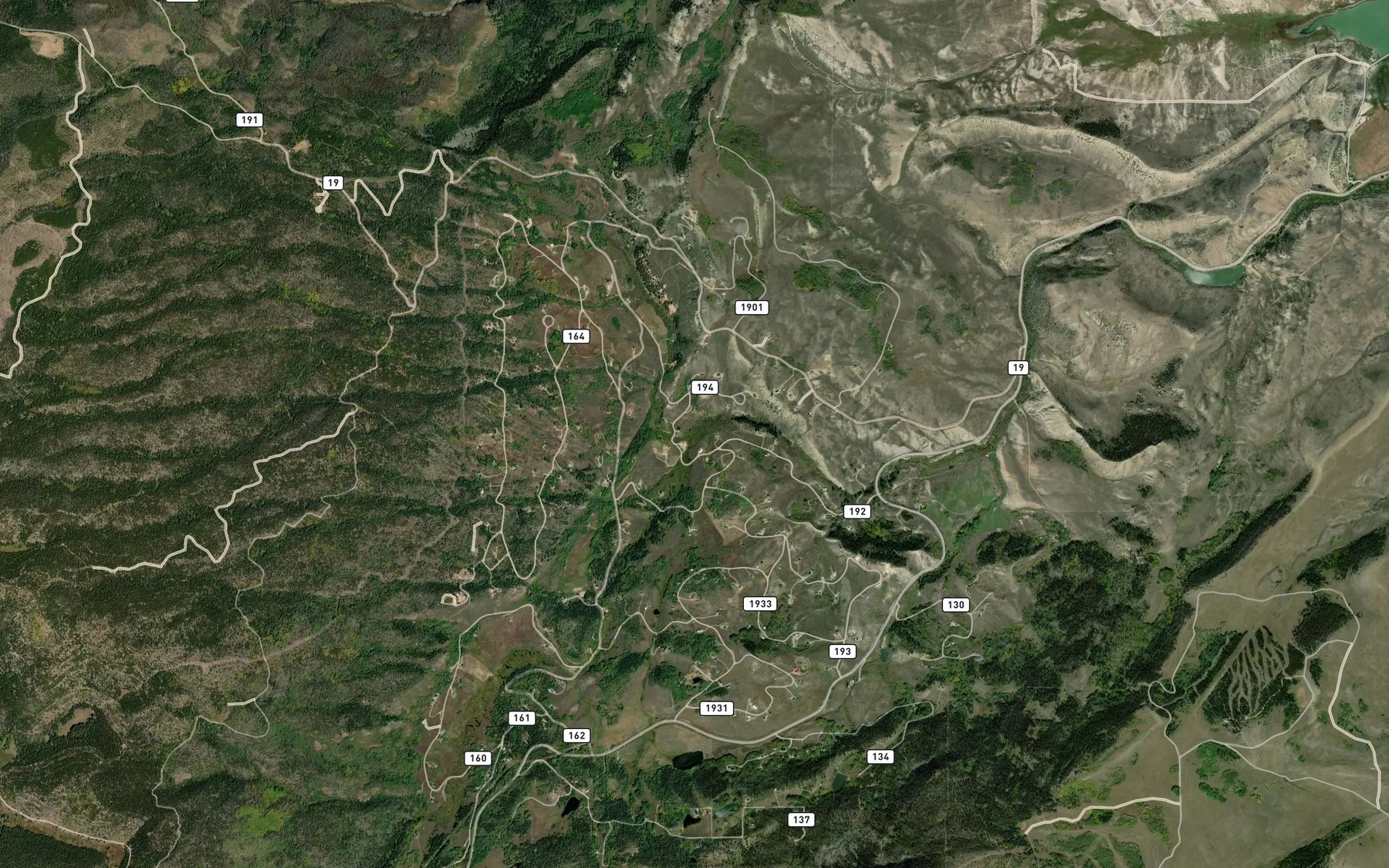 Satellite map of the North Fork Pass Creek