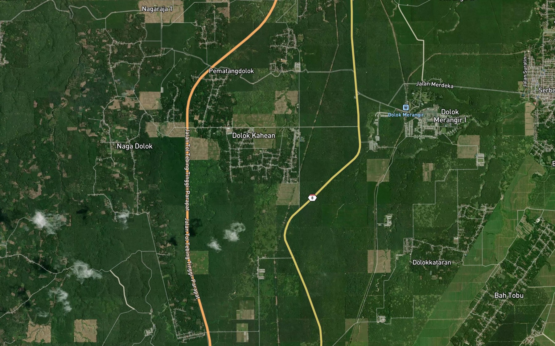 Satellite map of the Sungai Hilang
