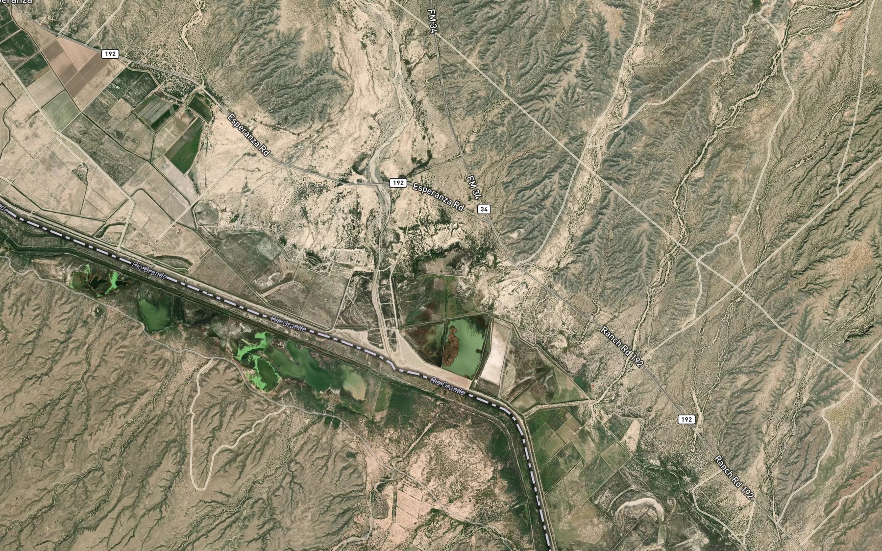 Satellite map of the Fort Quitman Lake