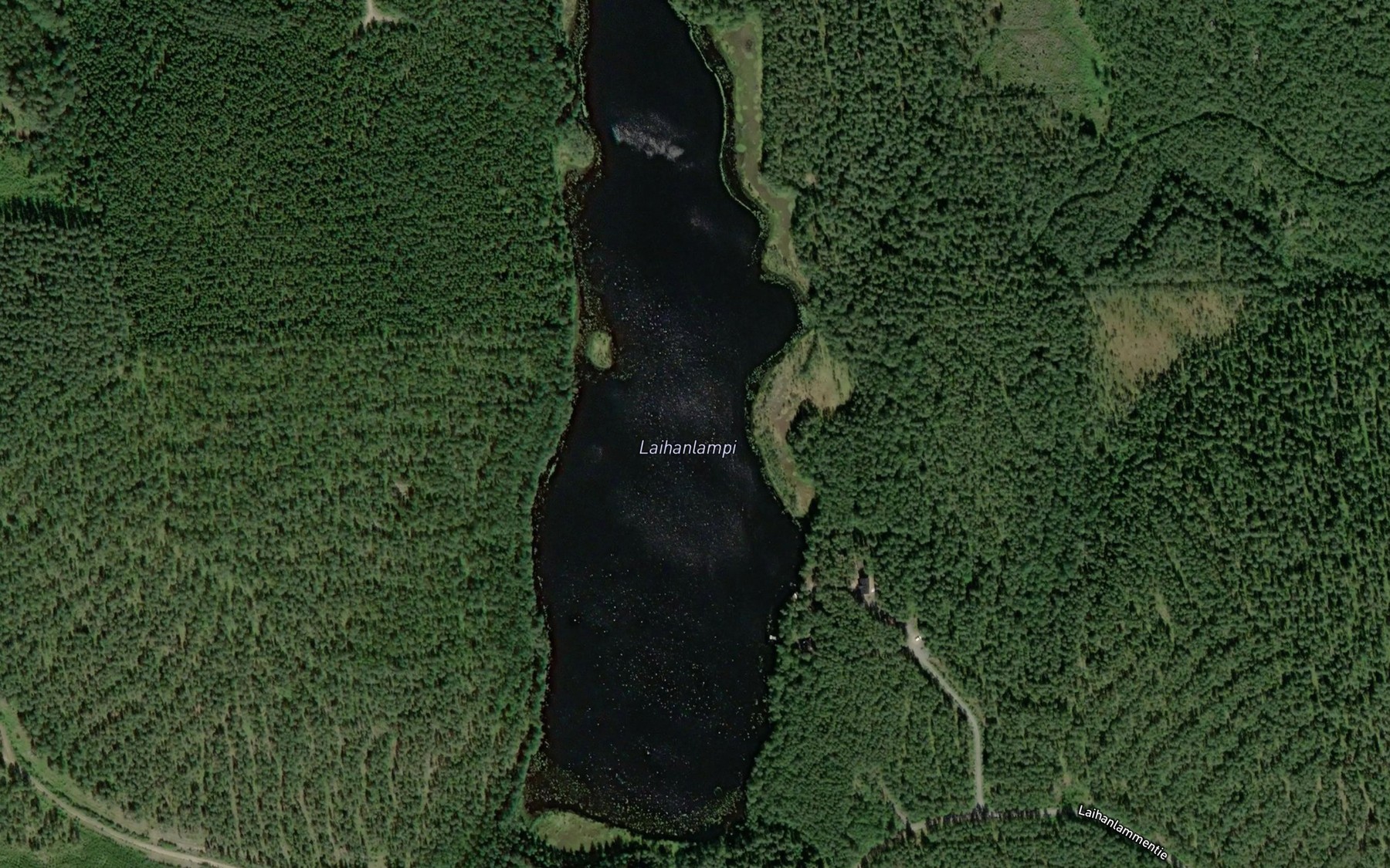 Satellite map of the Laihanlampi