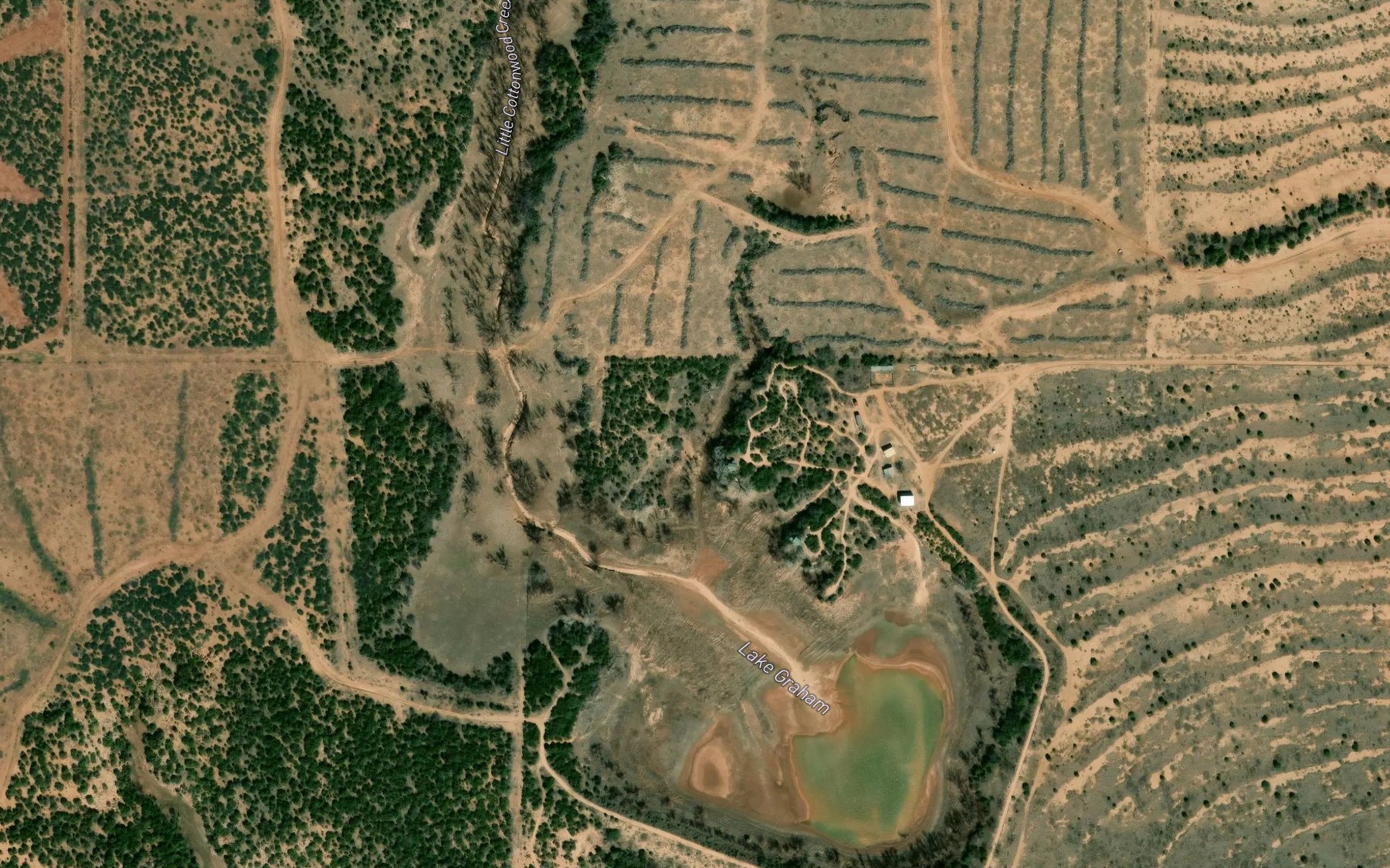 Satellite map of the Lake Graham