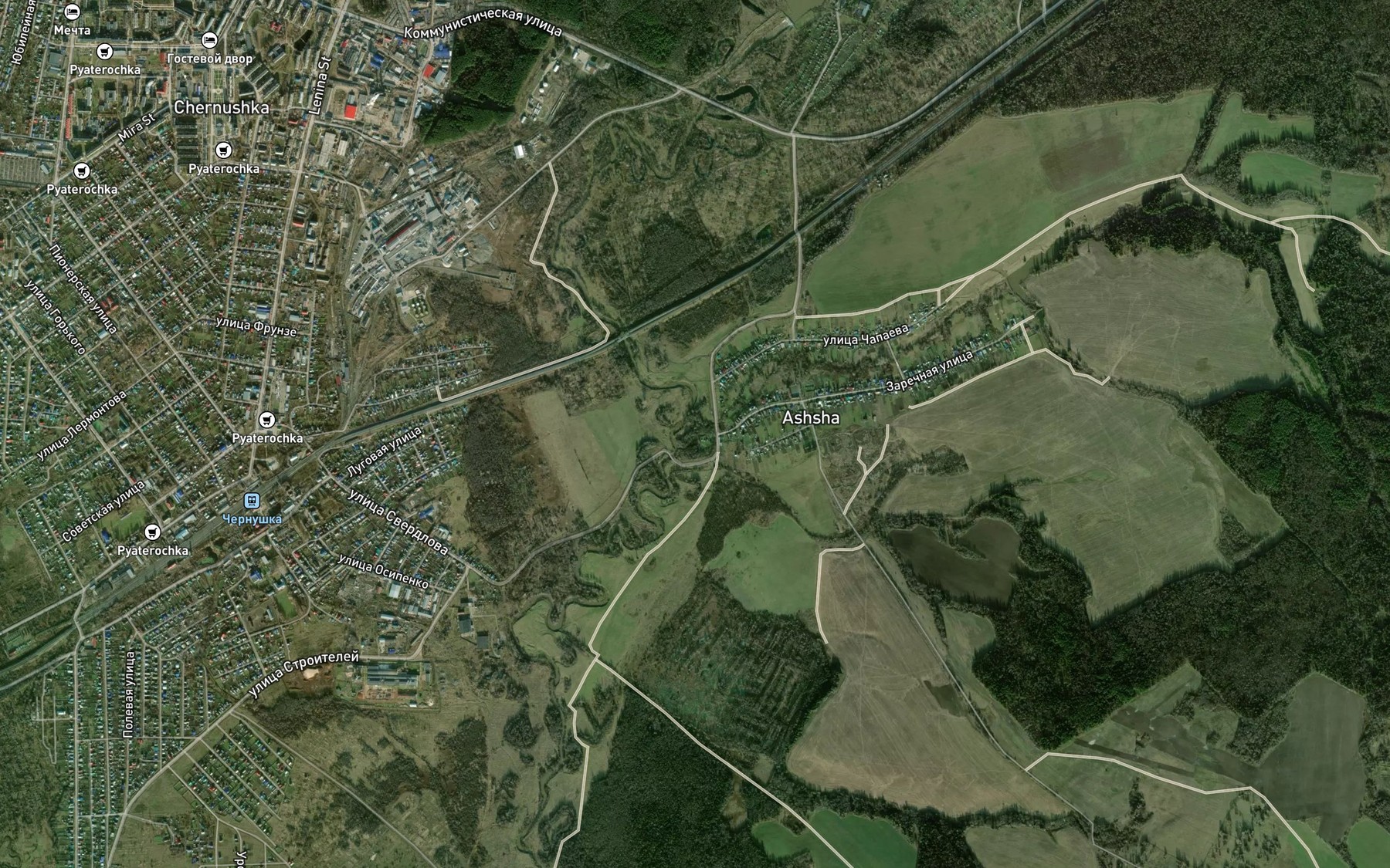 Satellite map of the Ashshinka