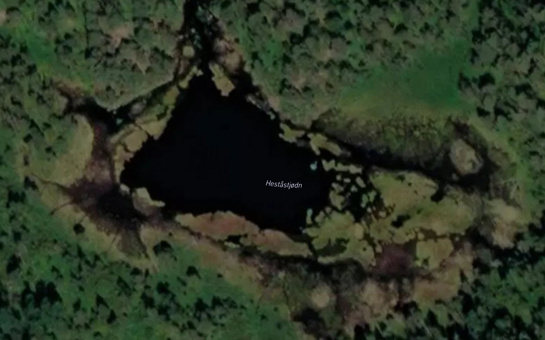 Satellite map of the Hestastjodn
