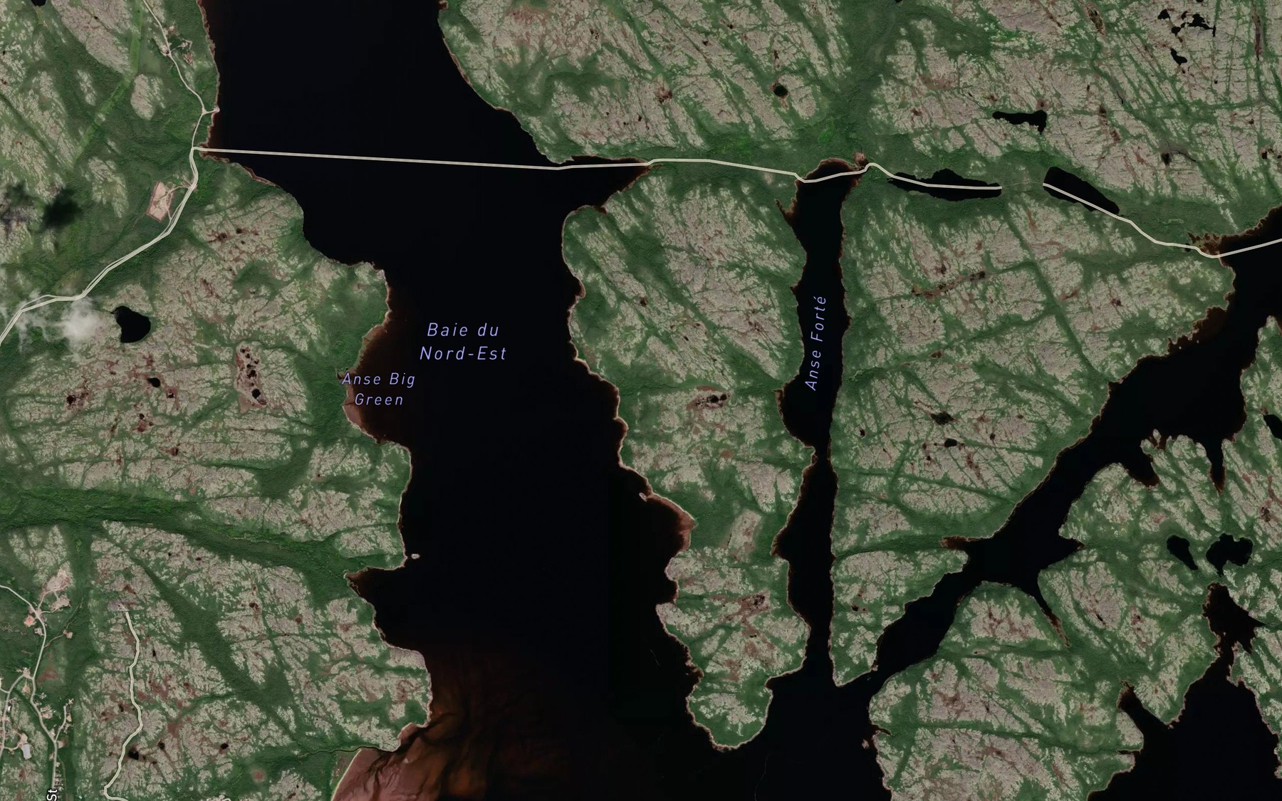 Satellite map of the Baie du Nord-Est