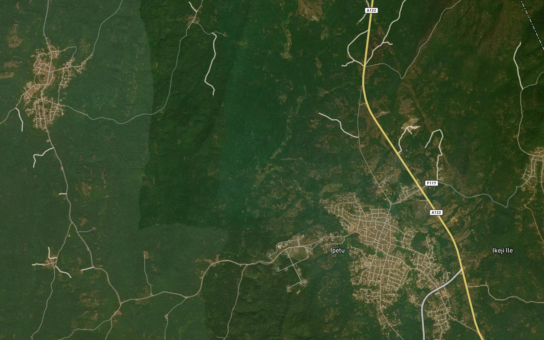 Satellite map of the River Akurin