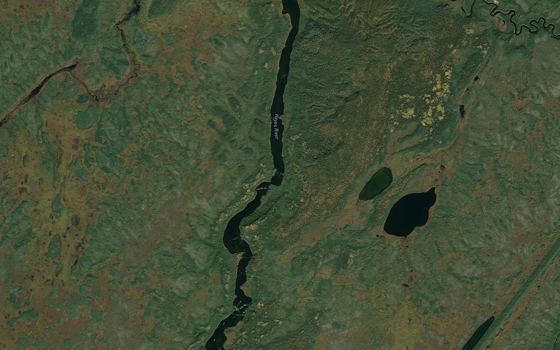 Satellite map of the High Hill Rapids