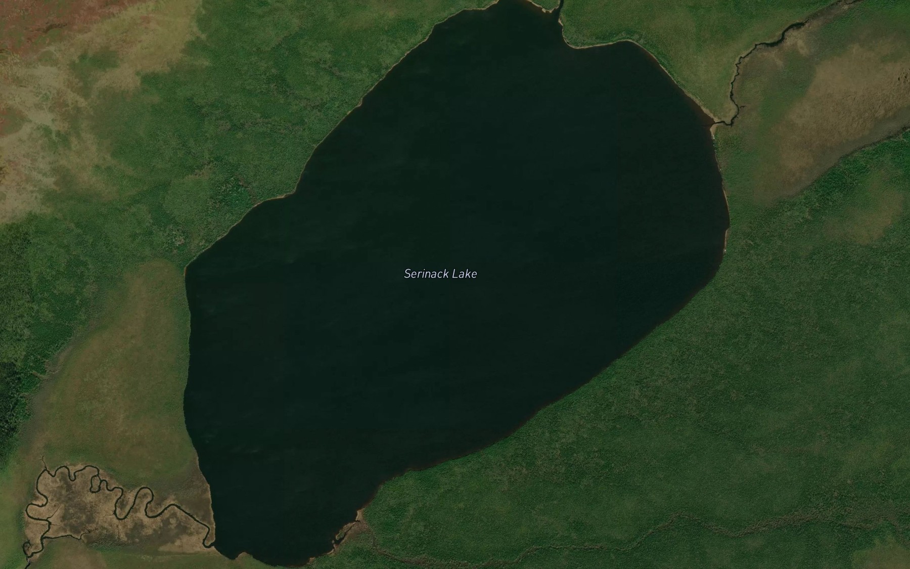 Satellite map of the Serinack Lake