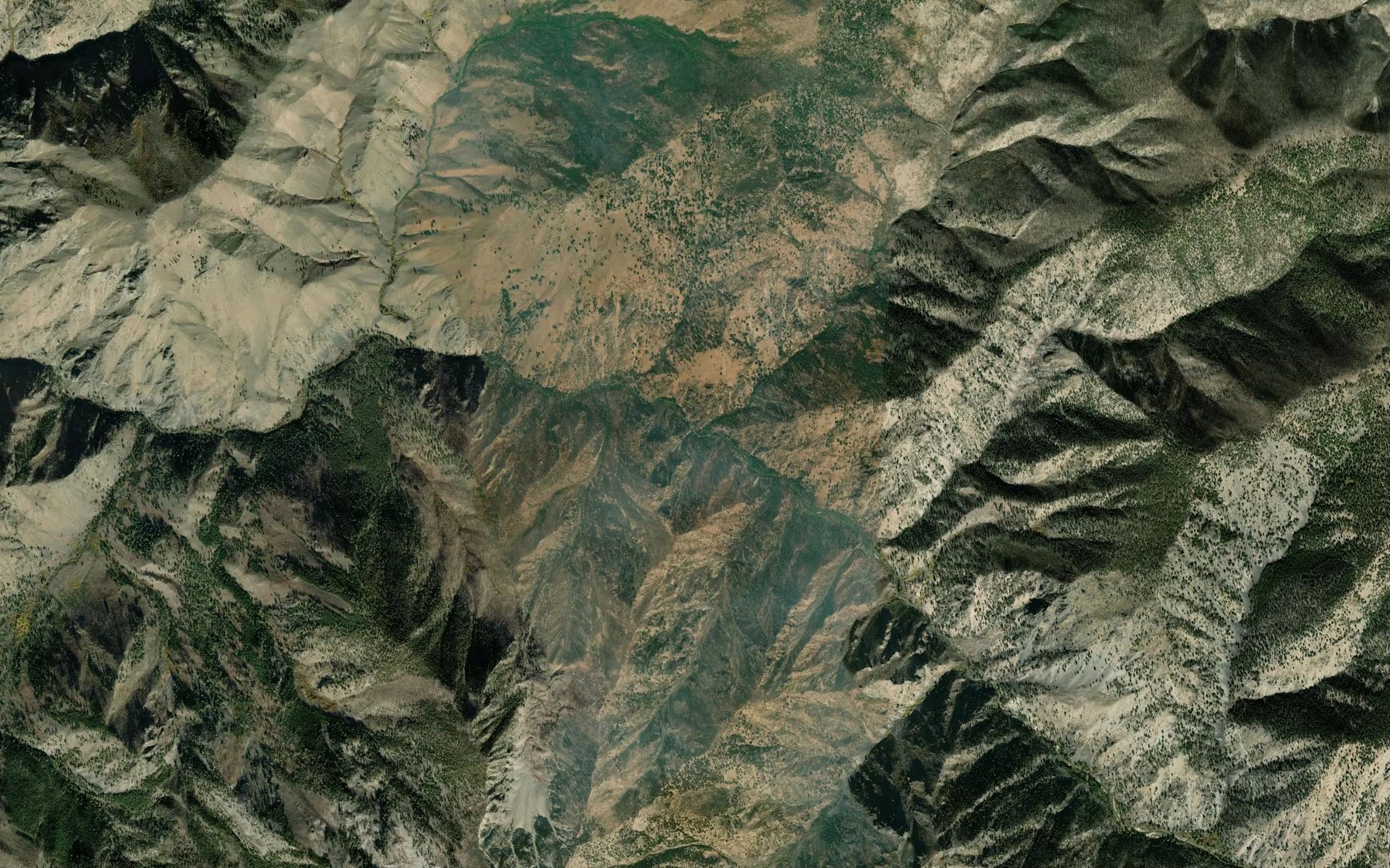 Satellite map of the Forge Creek
