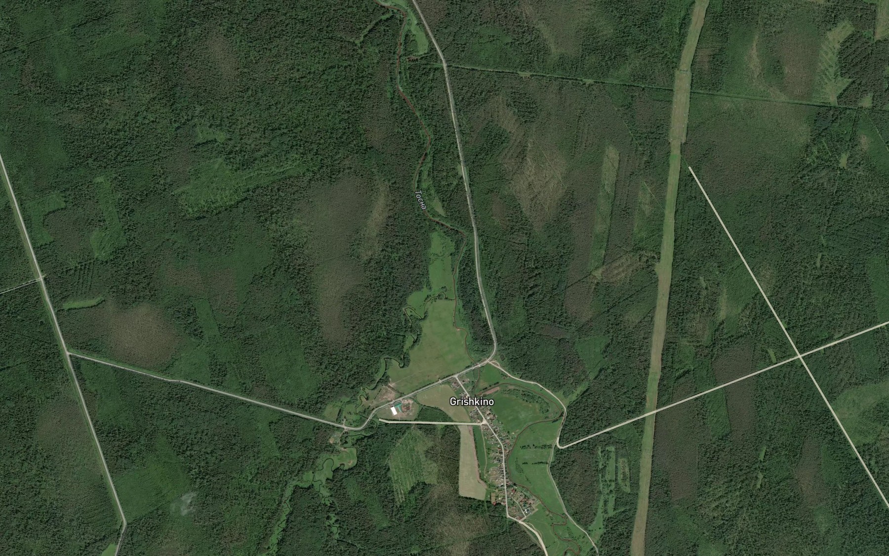 Satellite map of the Yeglinka