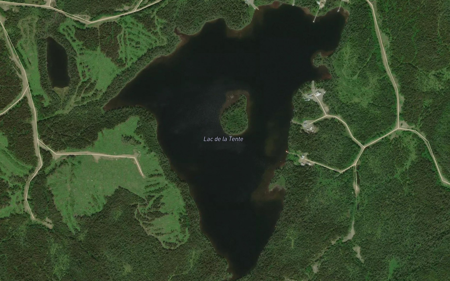 Satellite map of the Lac de la Tente