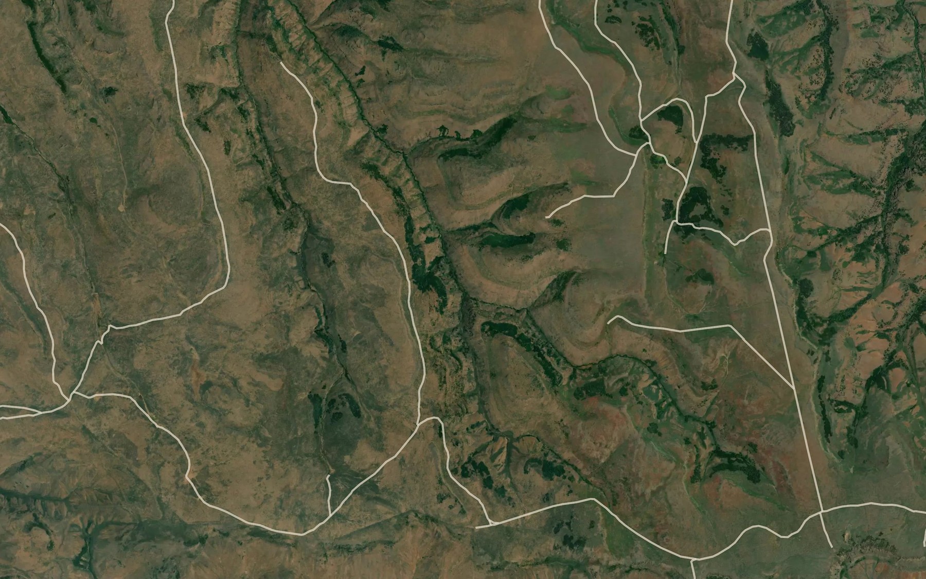 Satellite map of the Minehole Creek