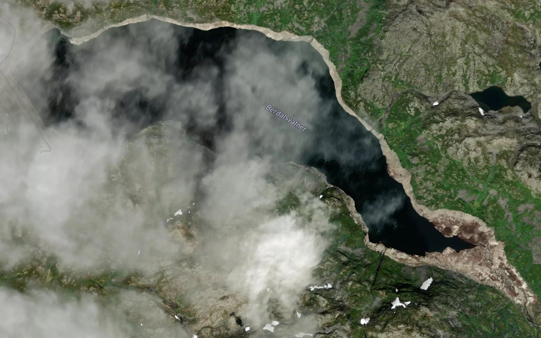 Satellite map of the Berdalsvatnet