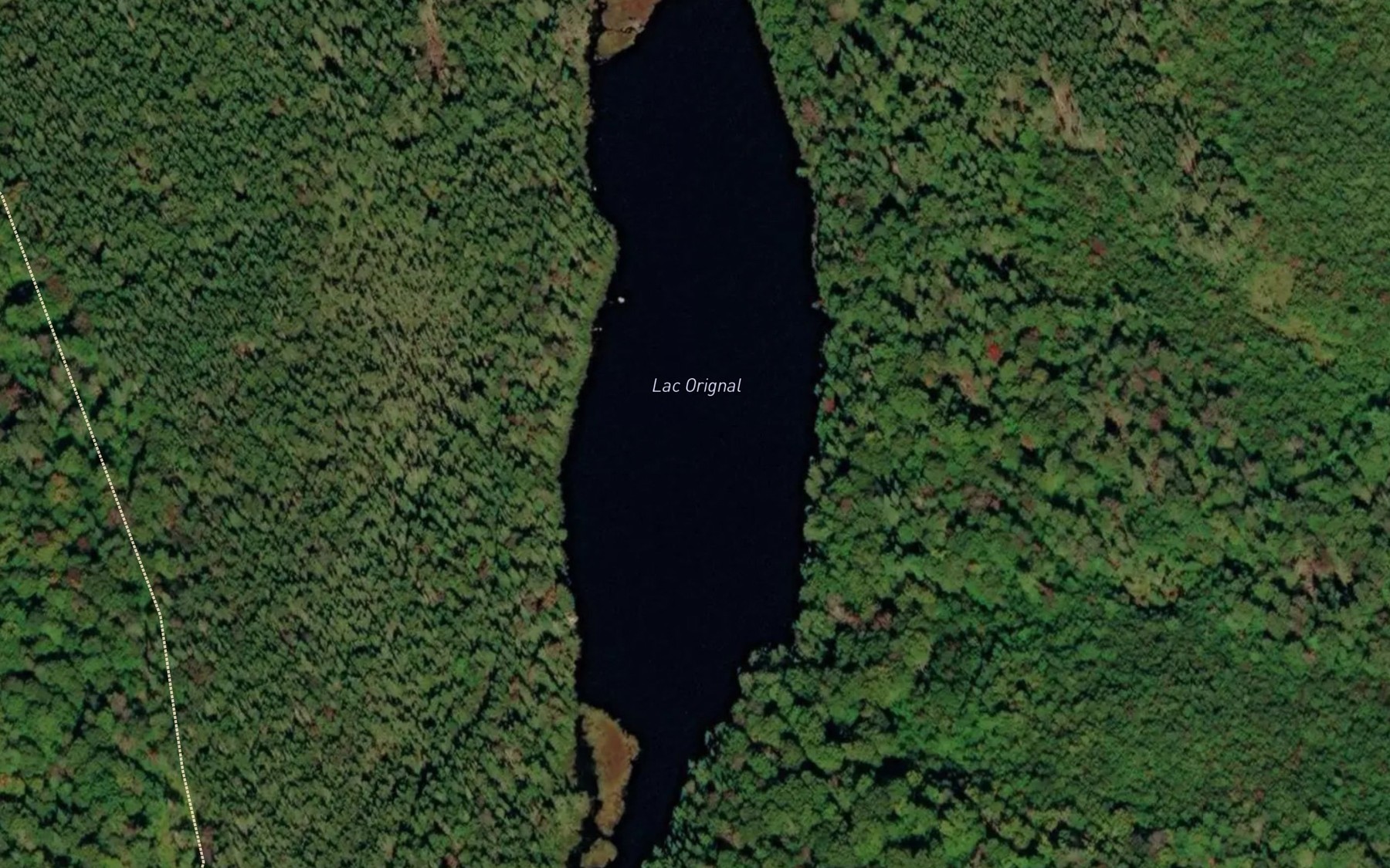 Satellite map of the Lac Orignal