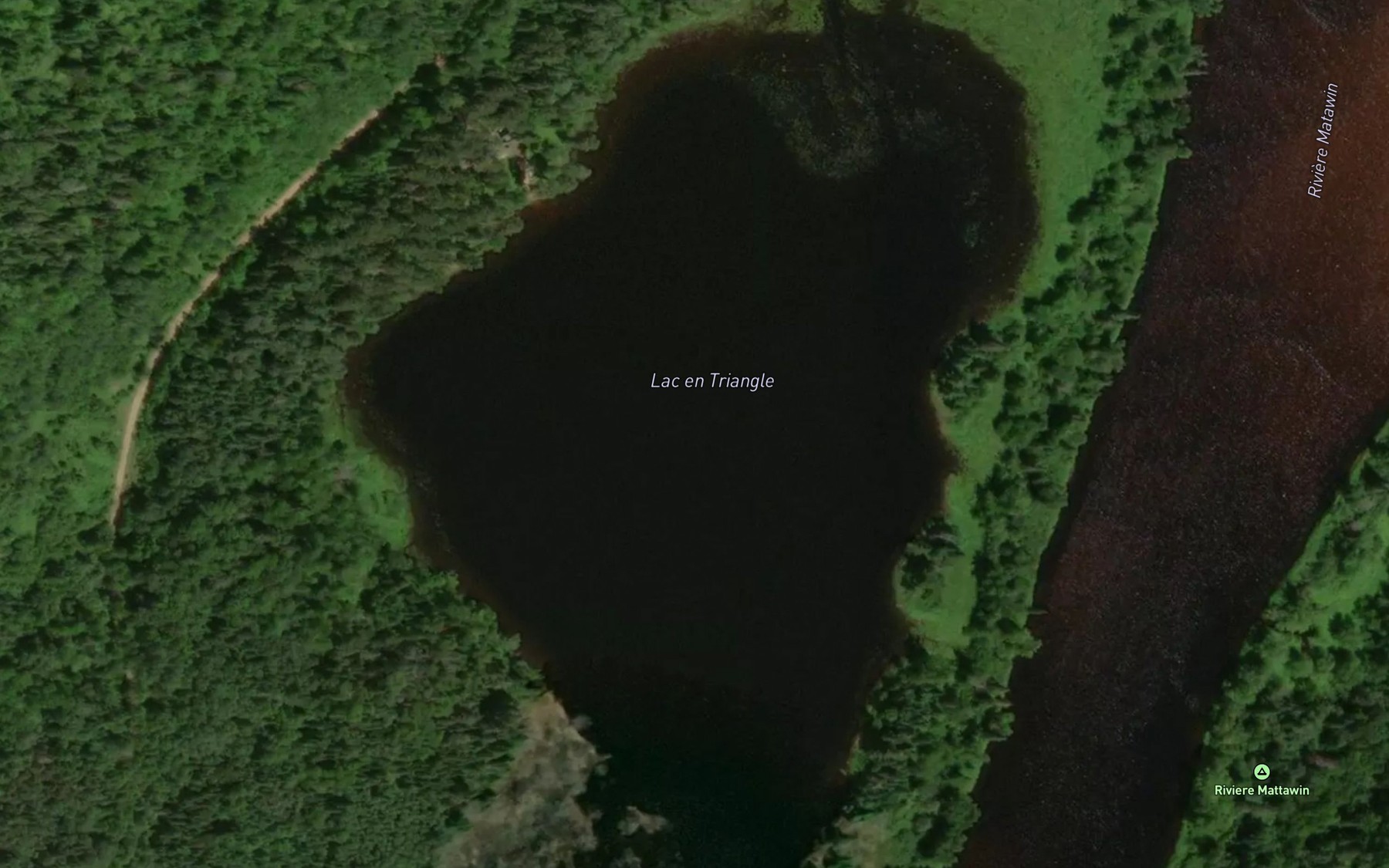 Satellite map of the Lac en Triangle