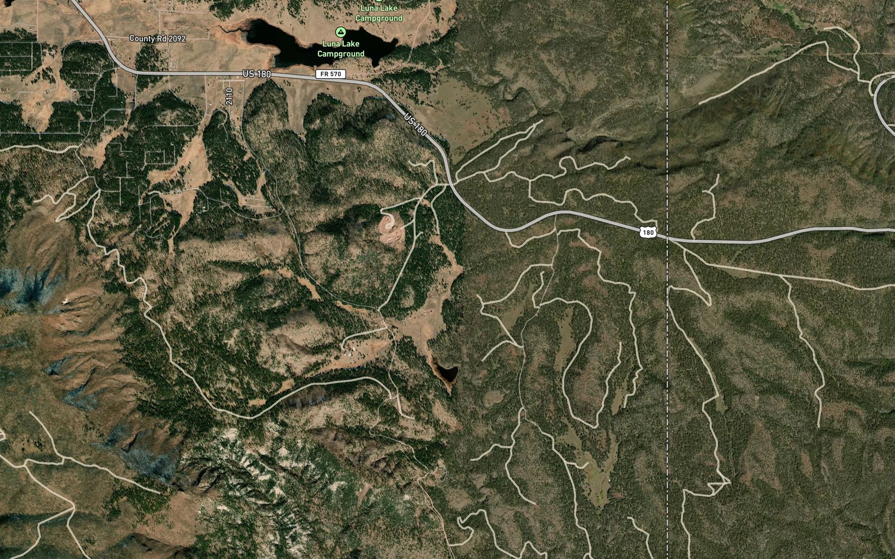 Satellite map of the Upper Tenney Spring