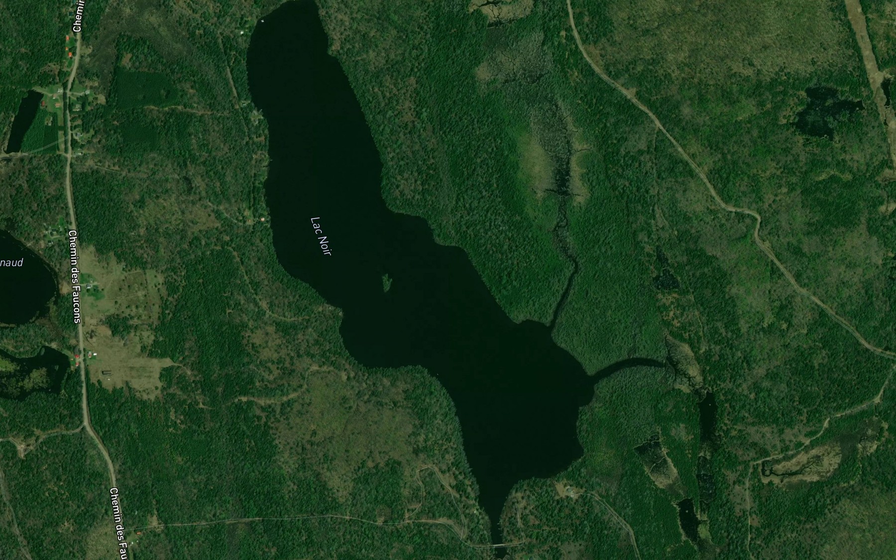 Satellite map of the Lac Noir