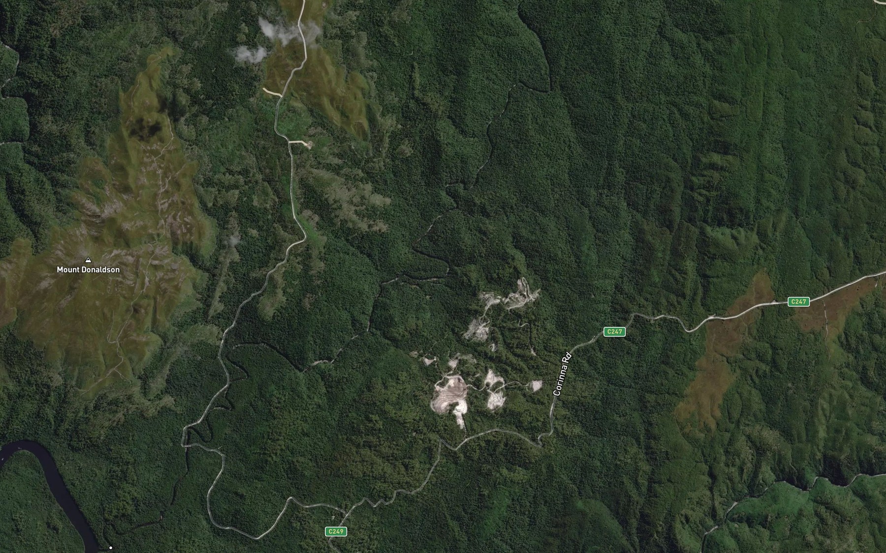 Satellite map of the Timbs Creek