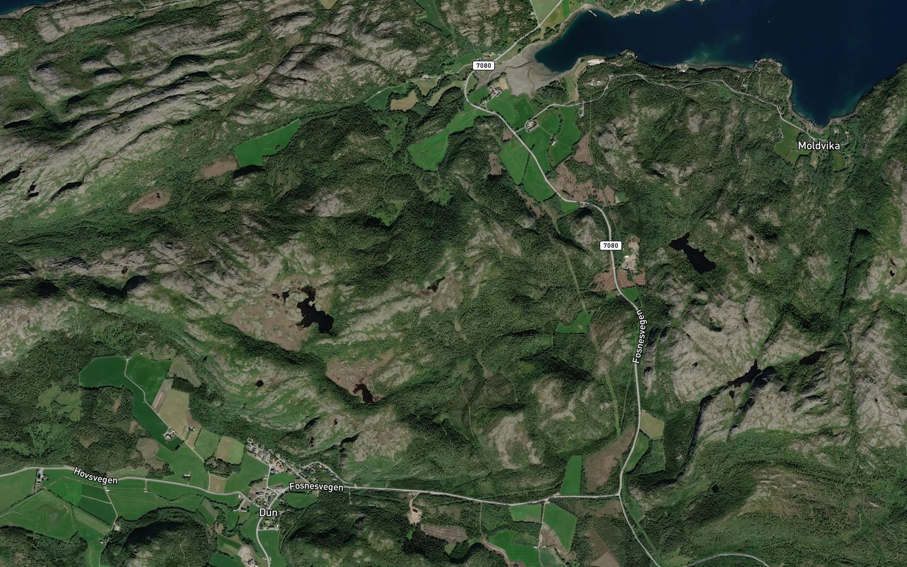 Satellite map of the Kjerktjonna