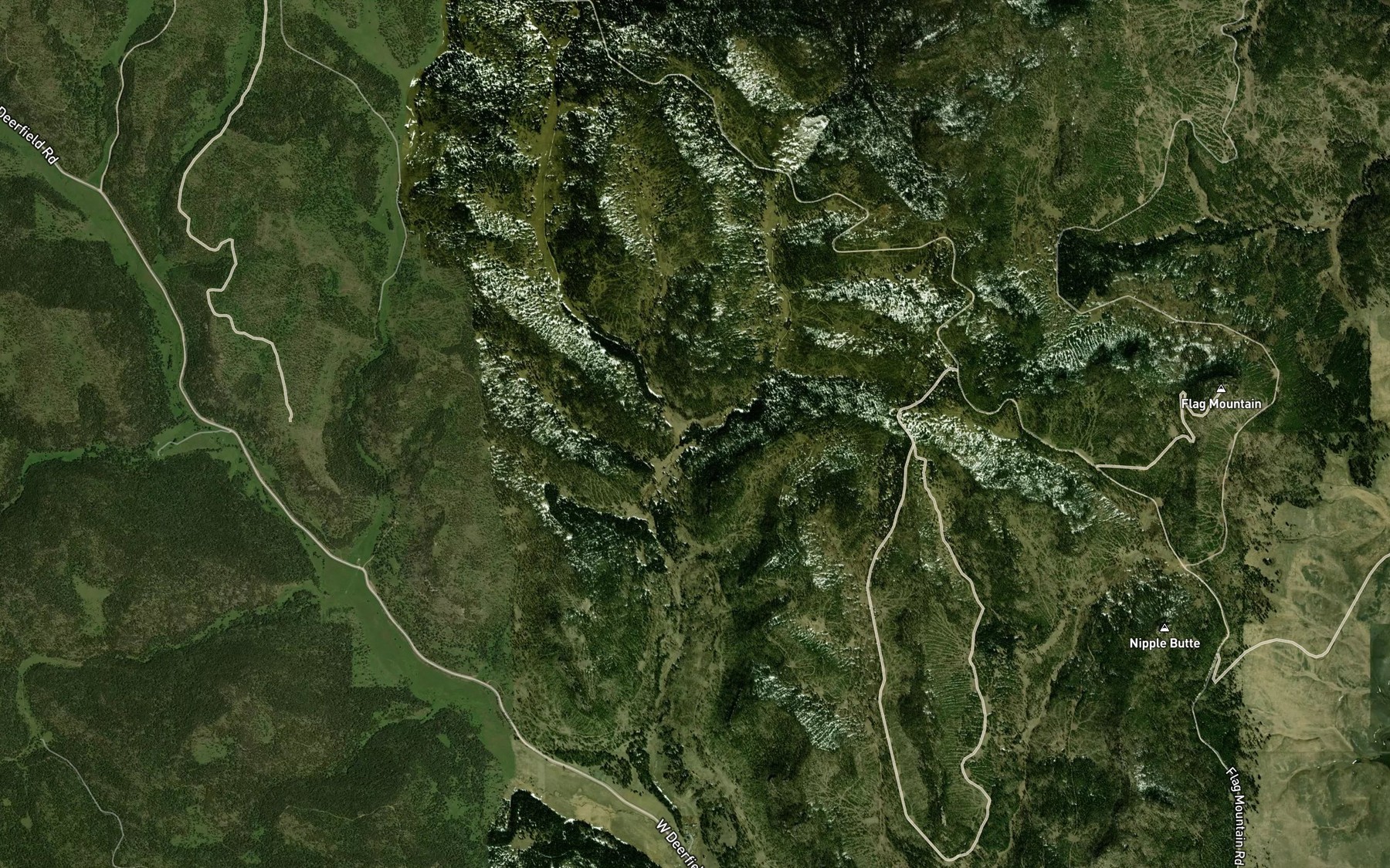 Satellite map of the Lyons Spring