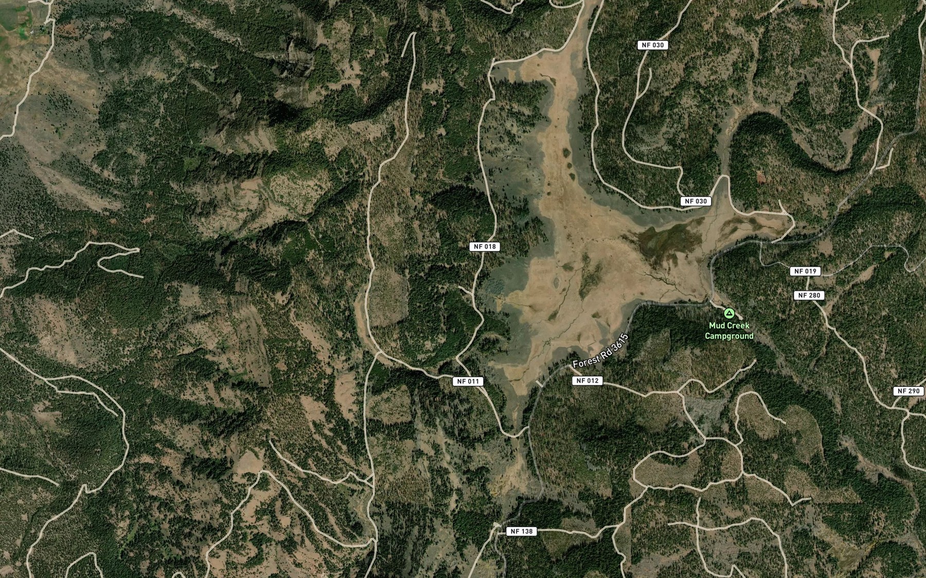 Satellite map of the Emery Spring