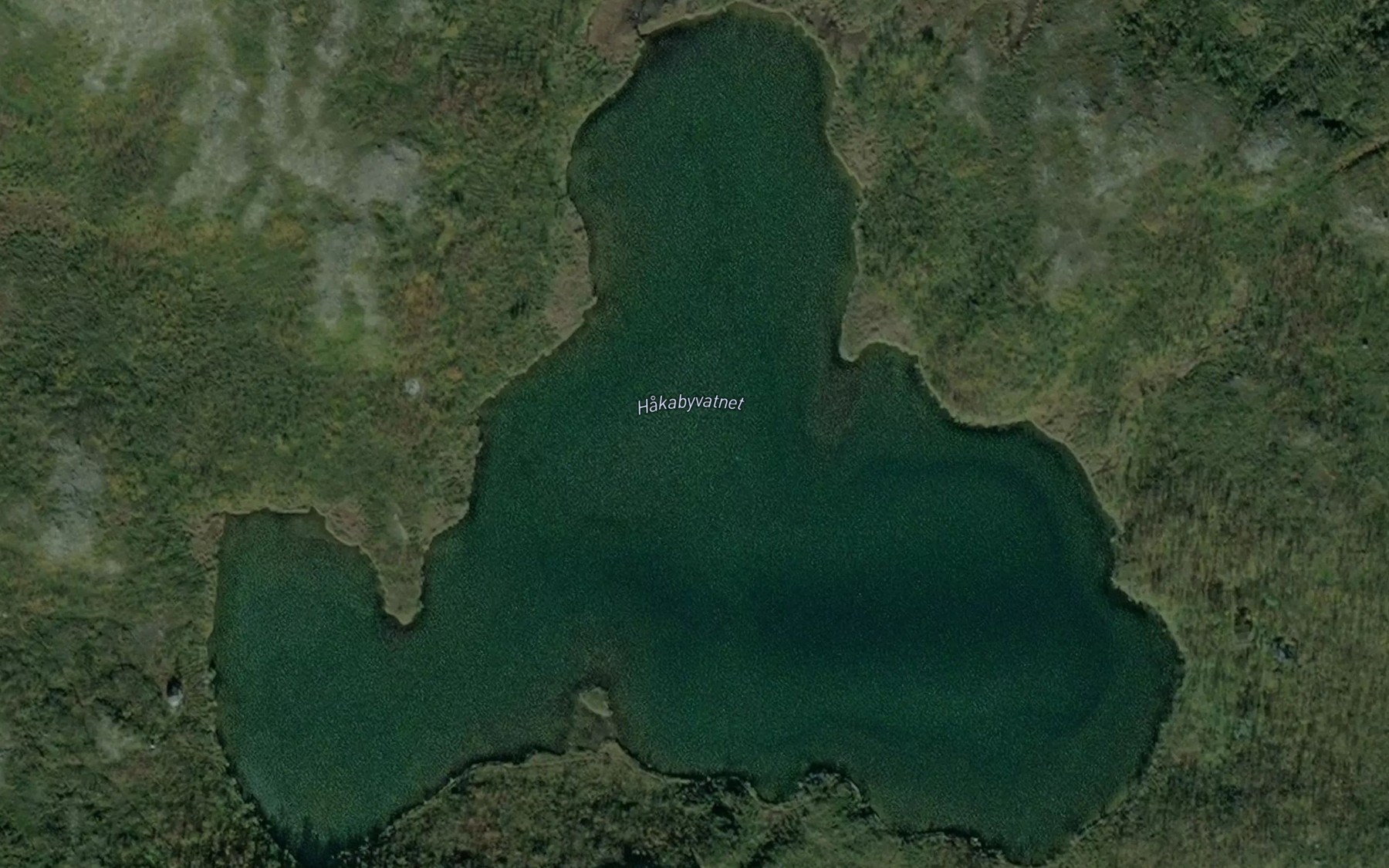 Satellite map of the Hakabyvatnet