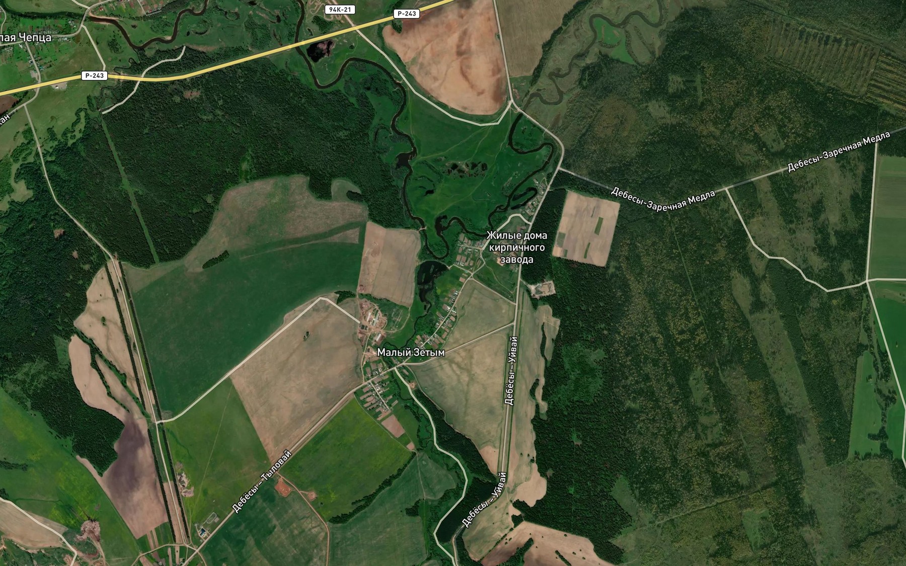 Satellite map of the Syglyz'
