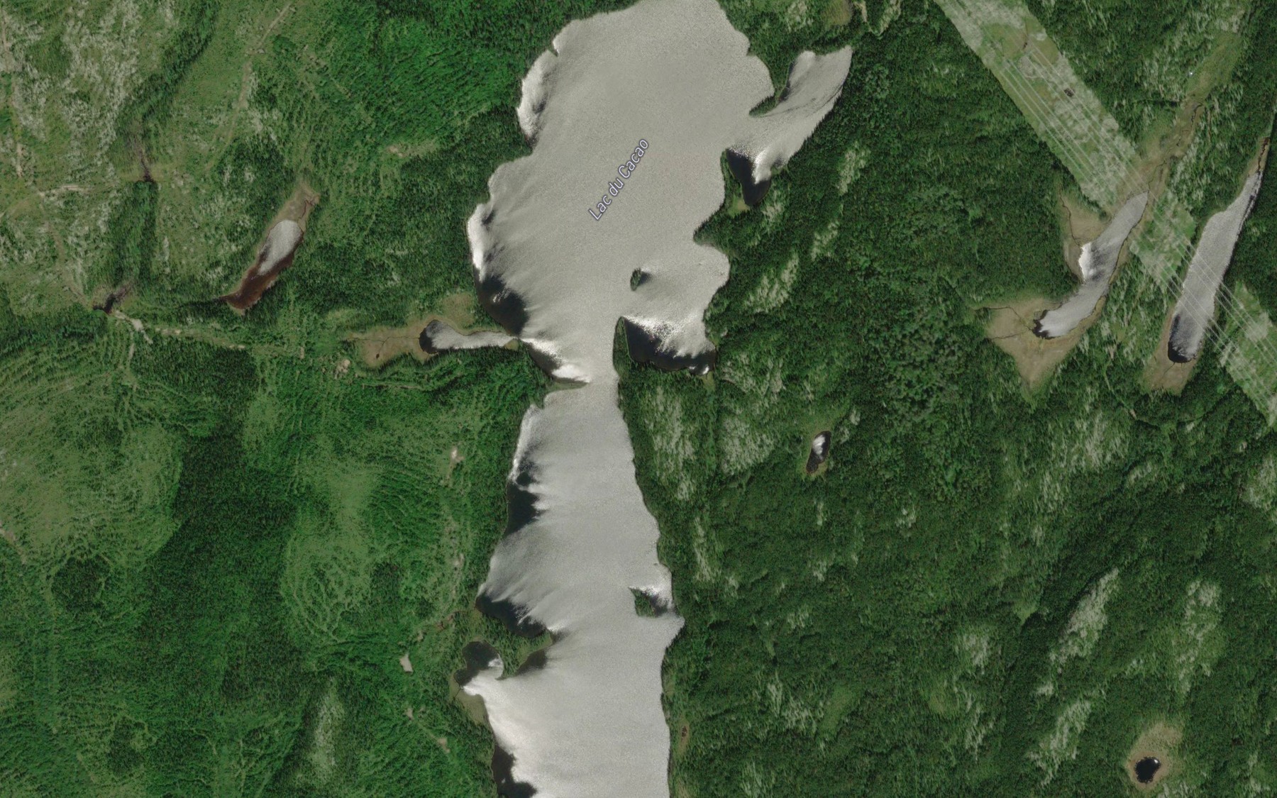 Satellite map of the Lac du Cacao