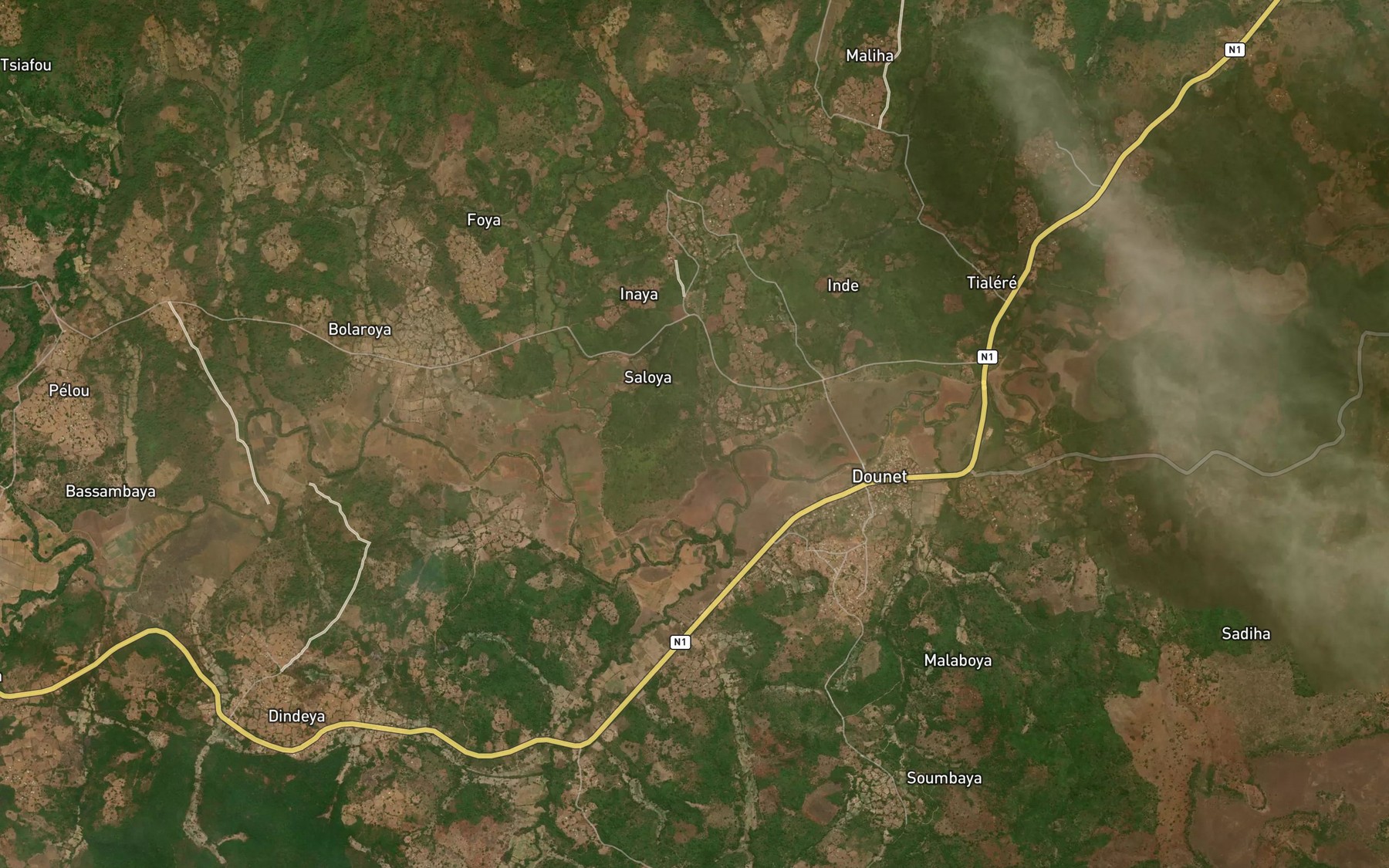 Satellite map of the Coumi