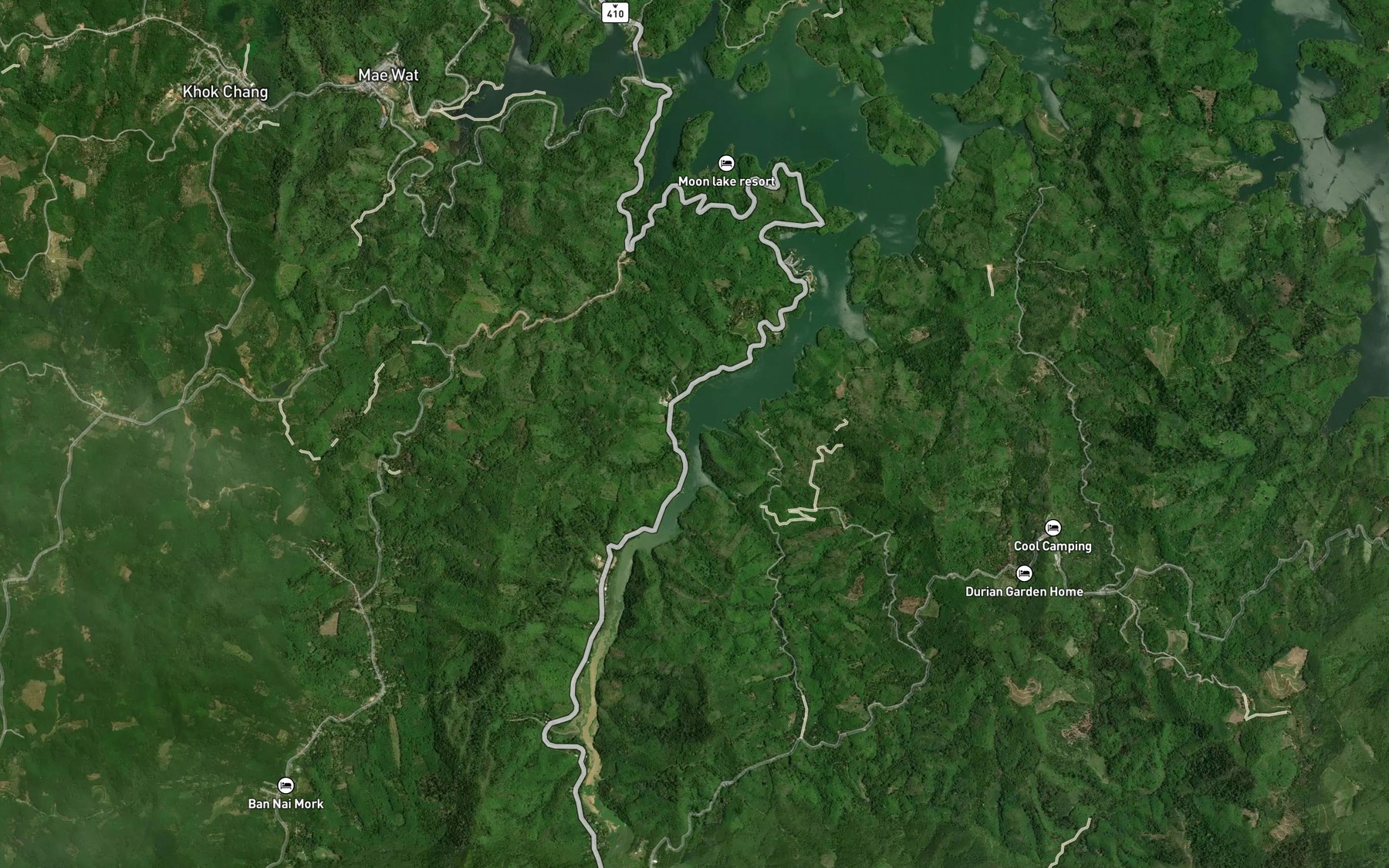 Satellite map of the Mae Nam Pattani