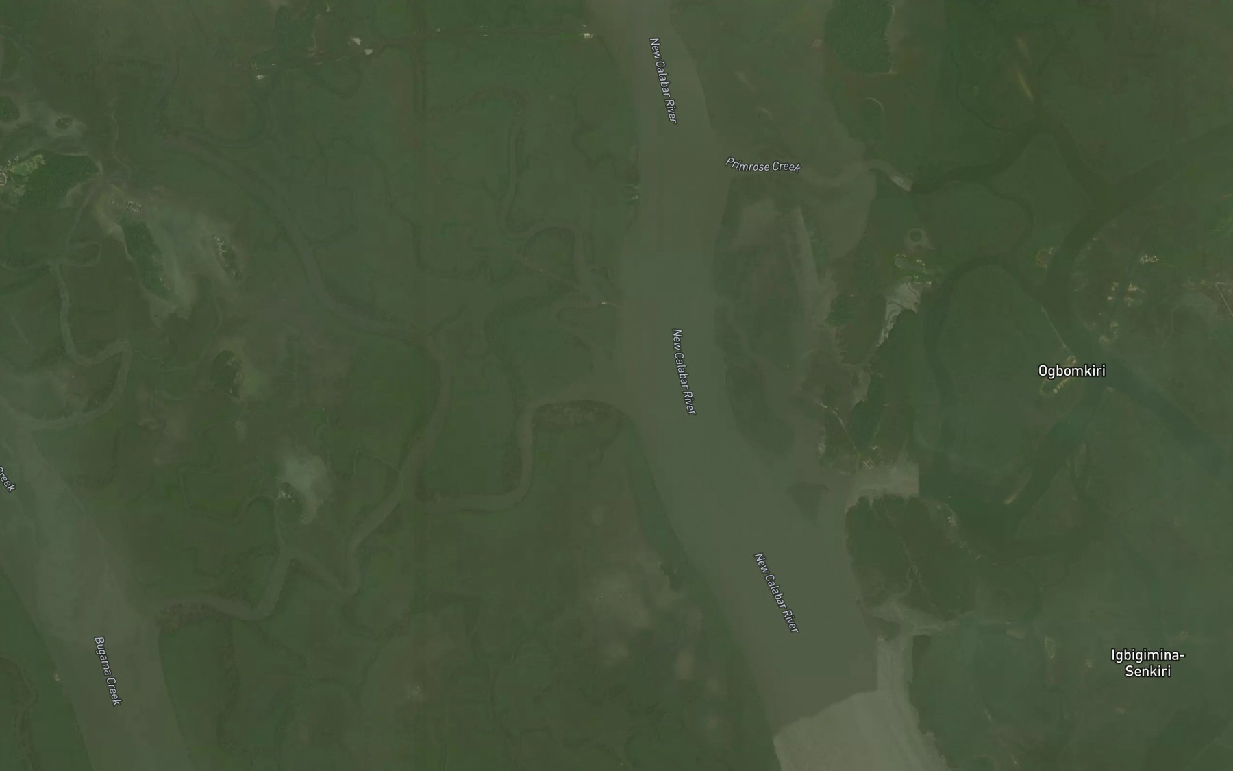 Satellite map of the Ekweboko Creek