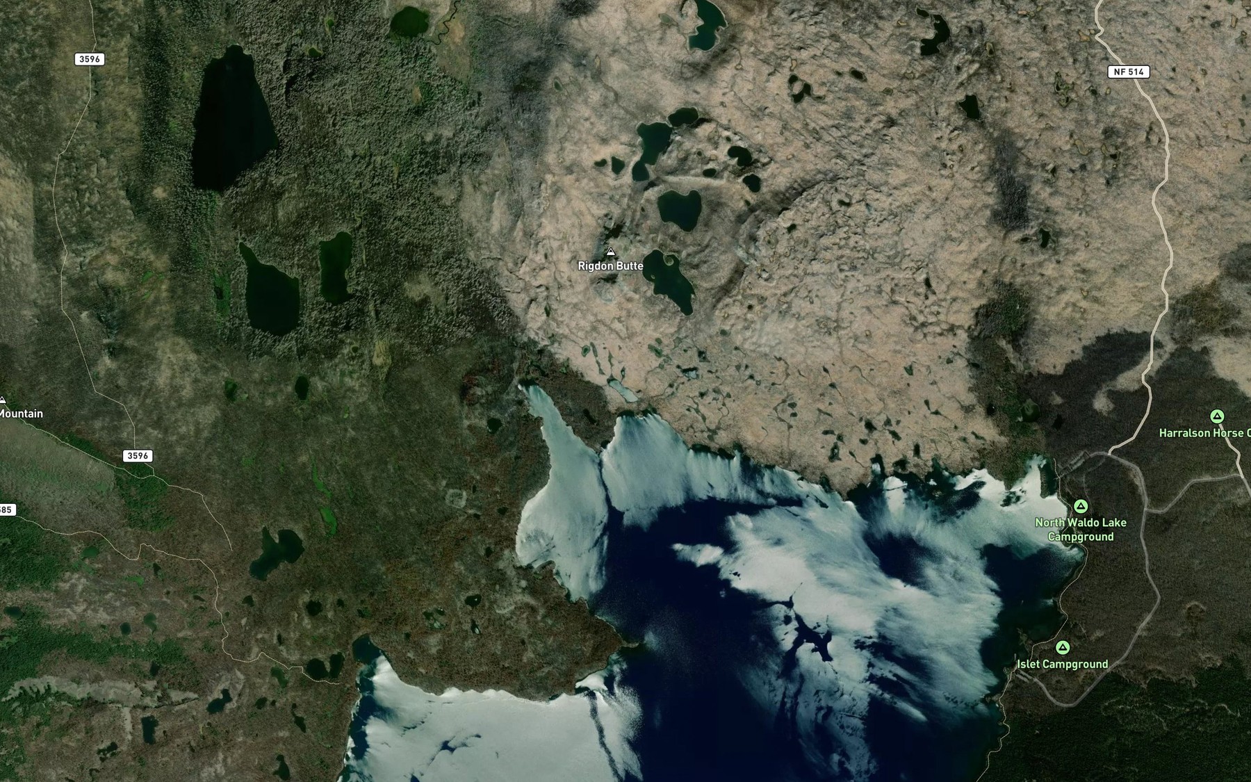 Satellite map of the Conim Lake