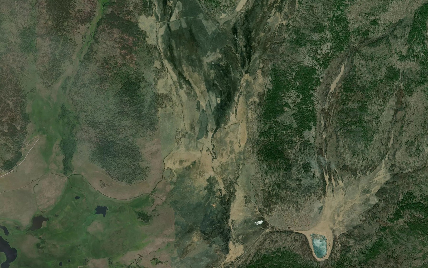 Satellite map of the Barun-Shara-Gorkhon