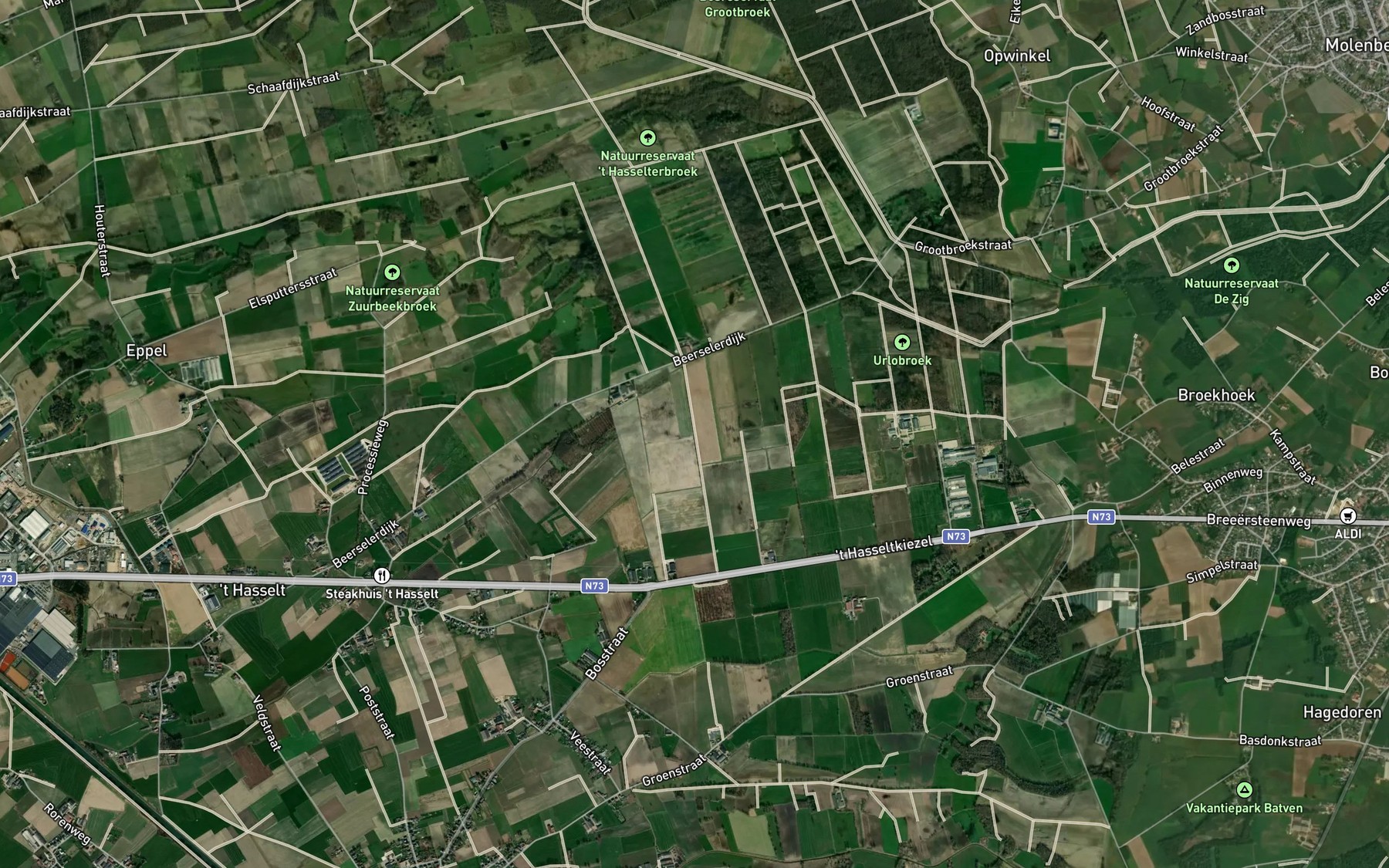 Satellite map of the Kanjelstraatbeek